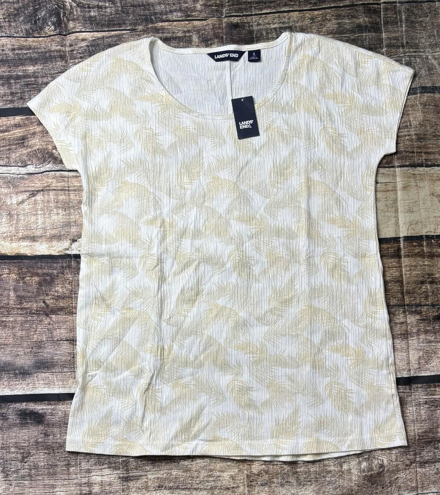 Lands' End Lands End Top Women's Small 6-8 Floral Seersucker NEW Size S / US 4 / IT 40 - 1 Thumbnail