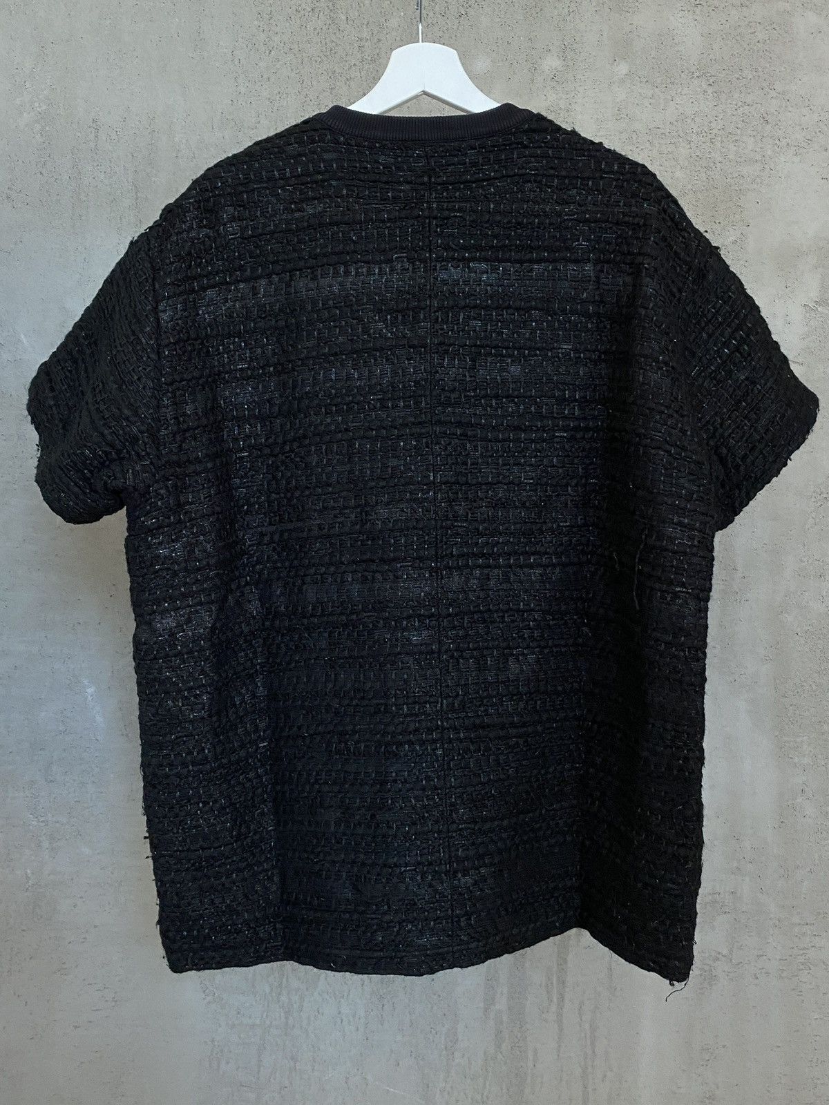 Riccardo Tisci Givenchy FW13 Runway – “Amerika” Waxed Wool Blend T-Shirt Size US L / EU 52-54 / 3 - 2 Thumbnail