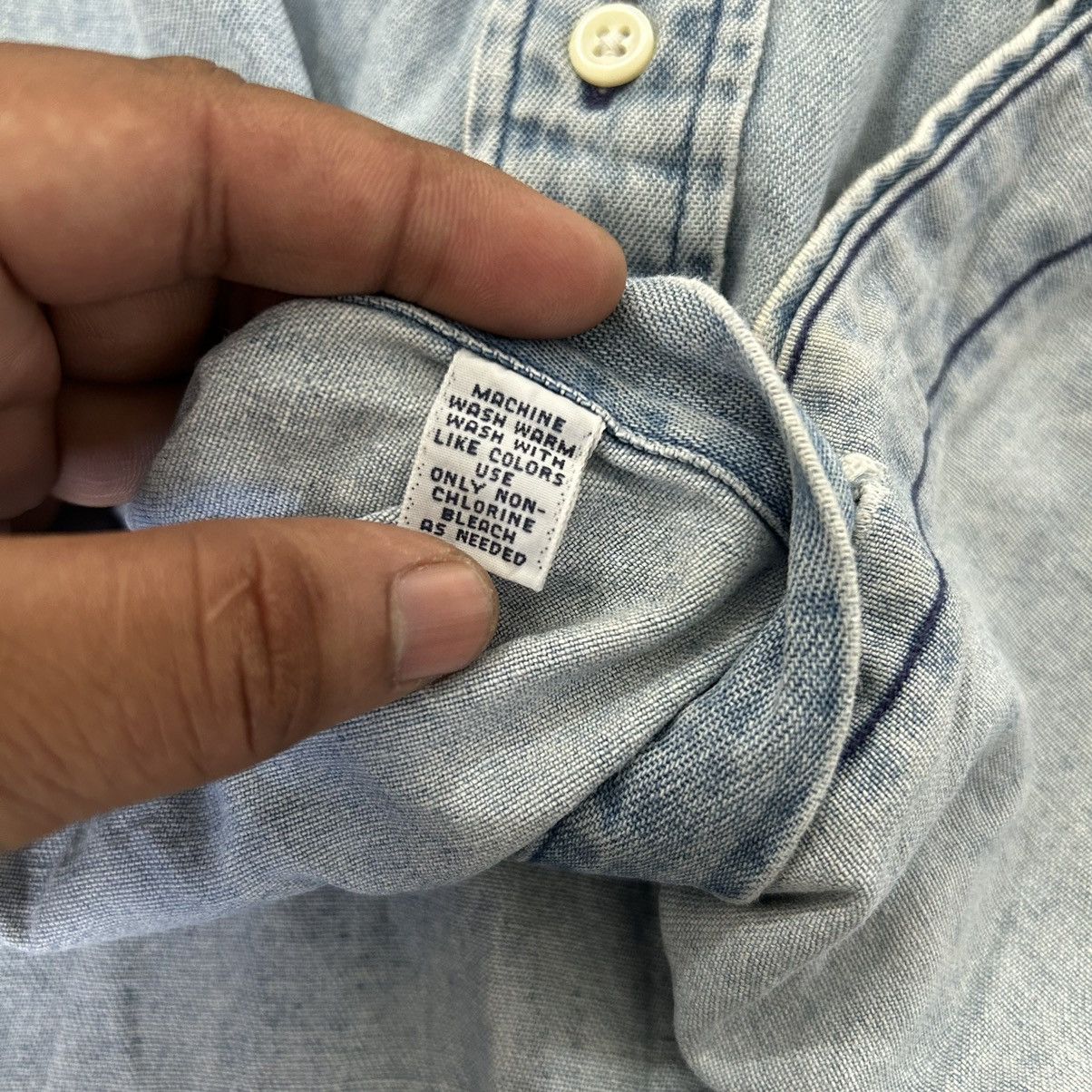 Ralph Lauren Vintage Ralph Lauren Distressed Denim Long Sleeve Shirt Size US M / EU 48-50 / 2 - 12 Thumbnail