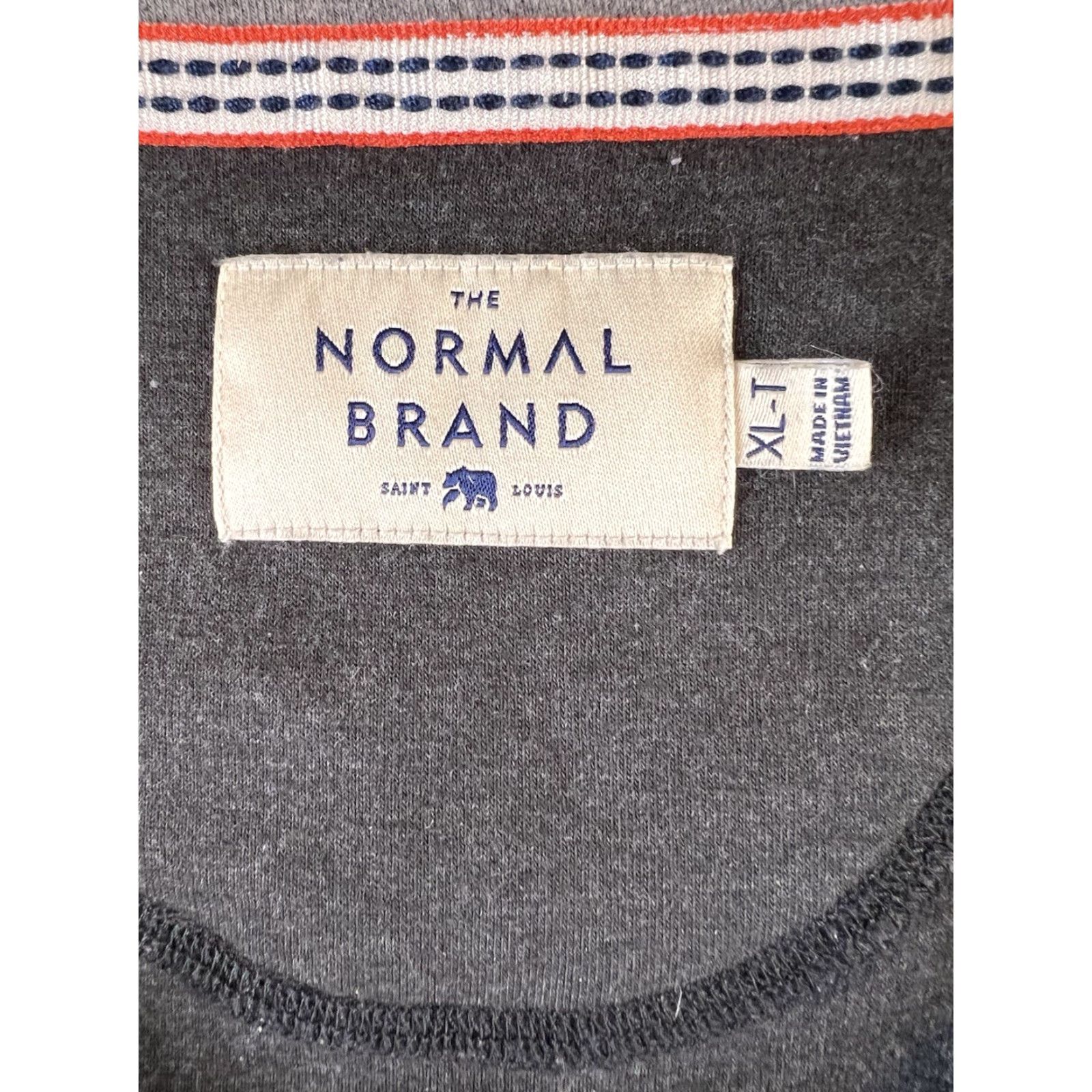 J Brand The Normal Brand Pullover Mens XLT Quarter Zip Bear Long Sleeve Casual Preppy Shirt Size US XL / EU 56 / 4 - 5 Thumbnail