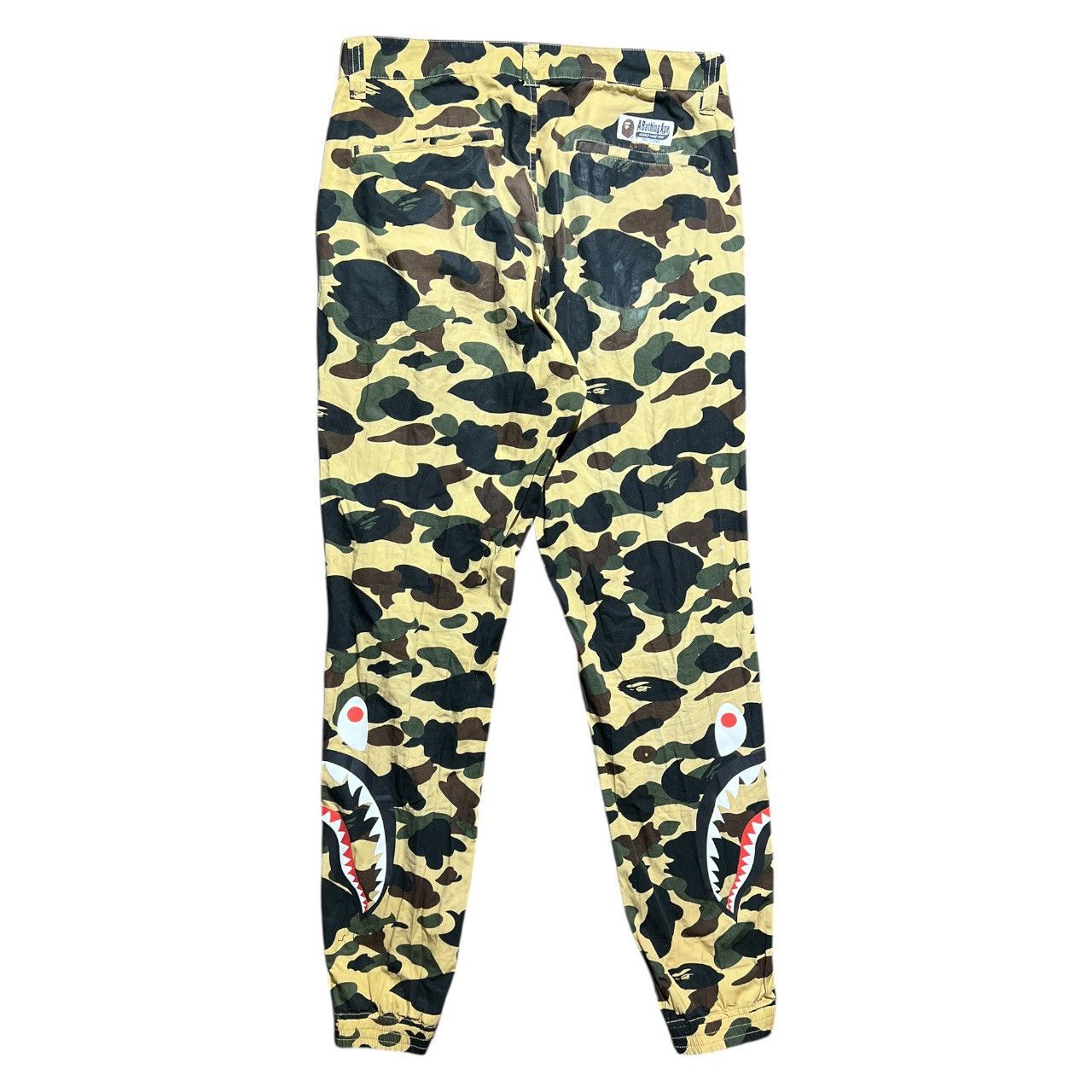Bape A Bathing Ape Bape Shark Green Camo Track Pants Size US 32 / EU 48 - 2 Thumbnail