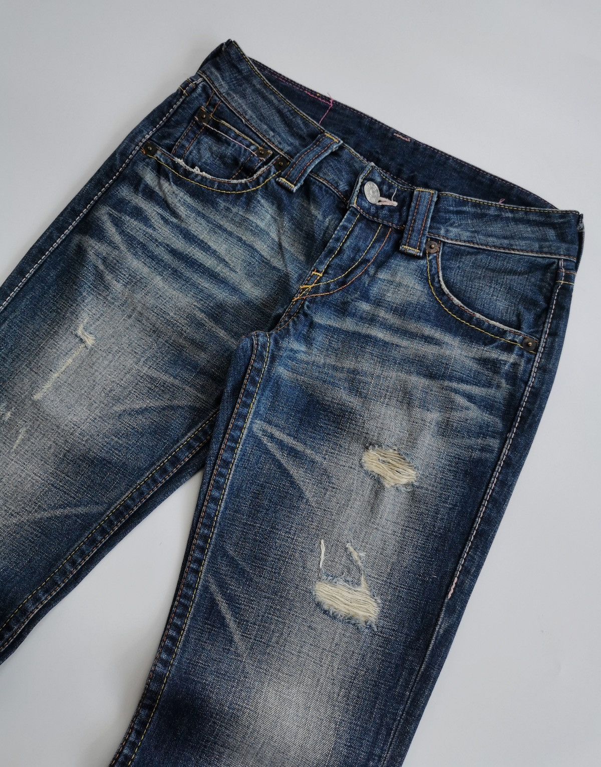 Levi's Vintage Levis 906 Bootcut Distressed Jeans Size 29" - 3 Thumbnail