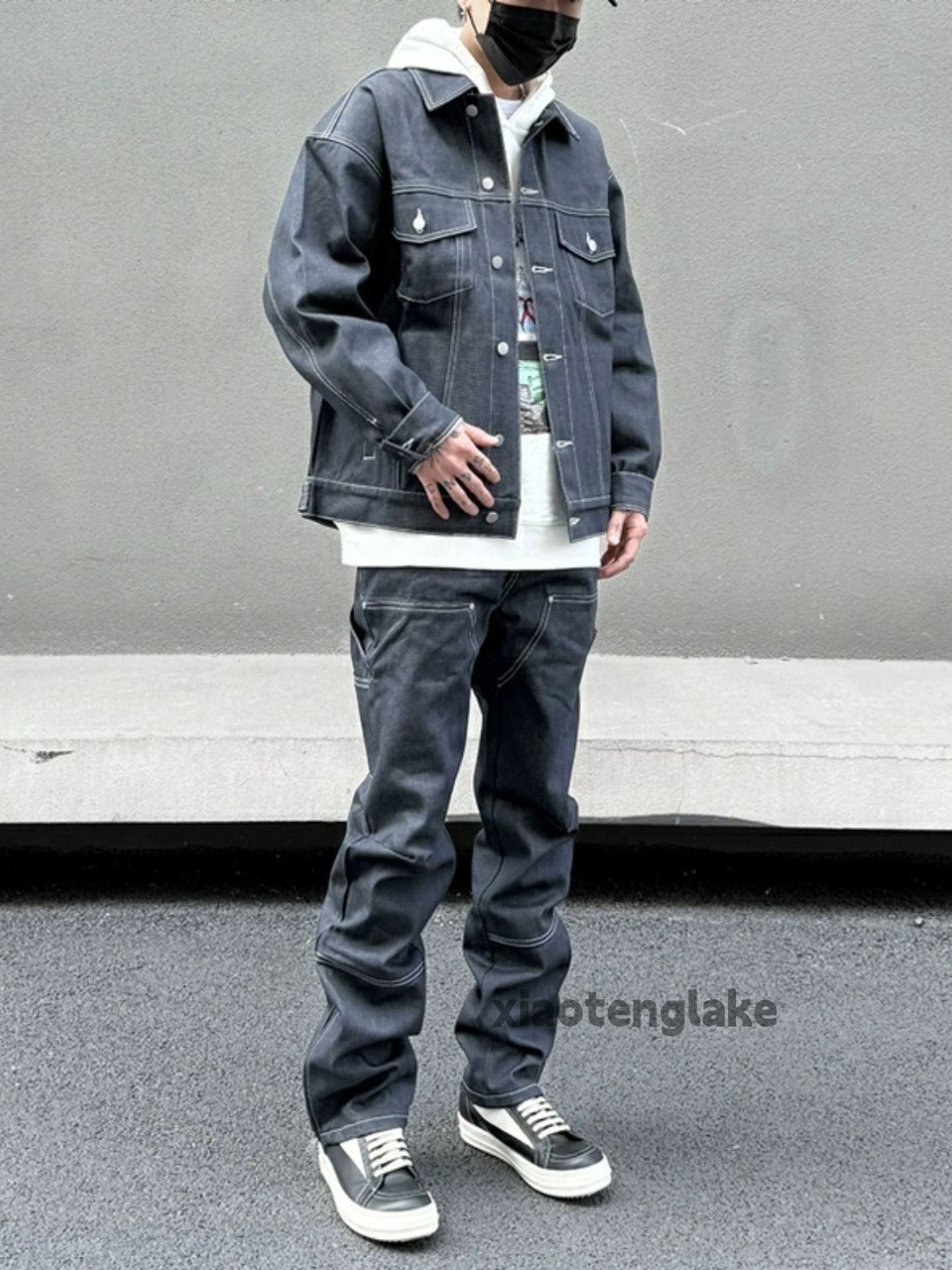 Designer × Jean × Vintage urban utility wax punk zipper flared carpenter jeans Size US 34 / EU 50 - 6 Thumbnail