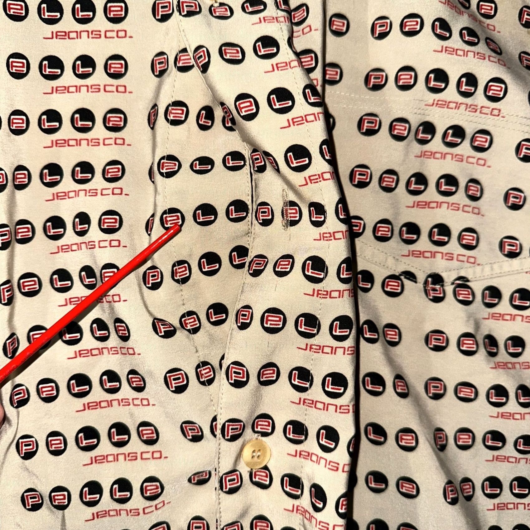 Pelle Pelle VINTAGE Pelle Pelle Shirt Mens XXL Logo Print Button Up Long Sleeve Pocket Size US XXL / EU 58 / 5 - 6 Thumbnail