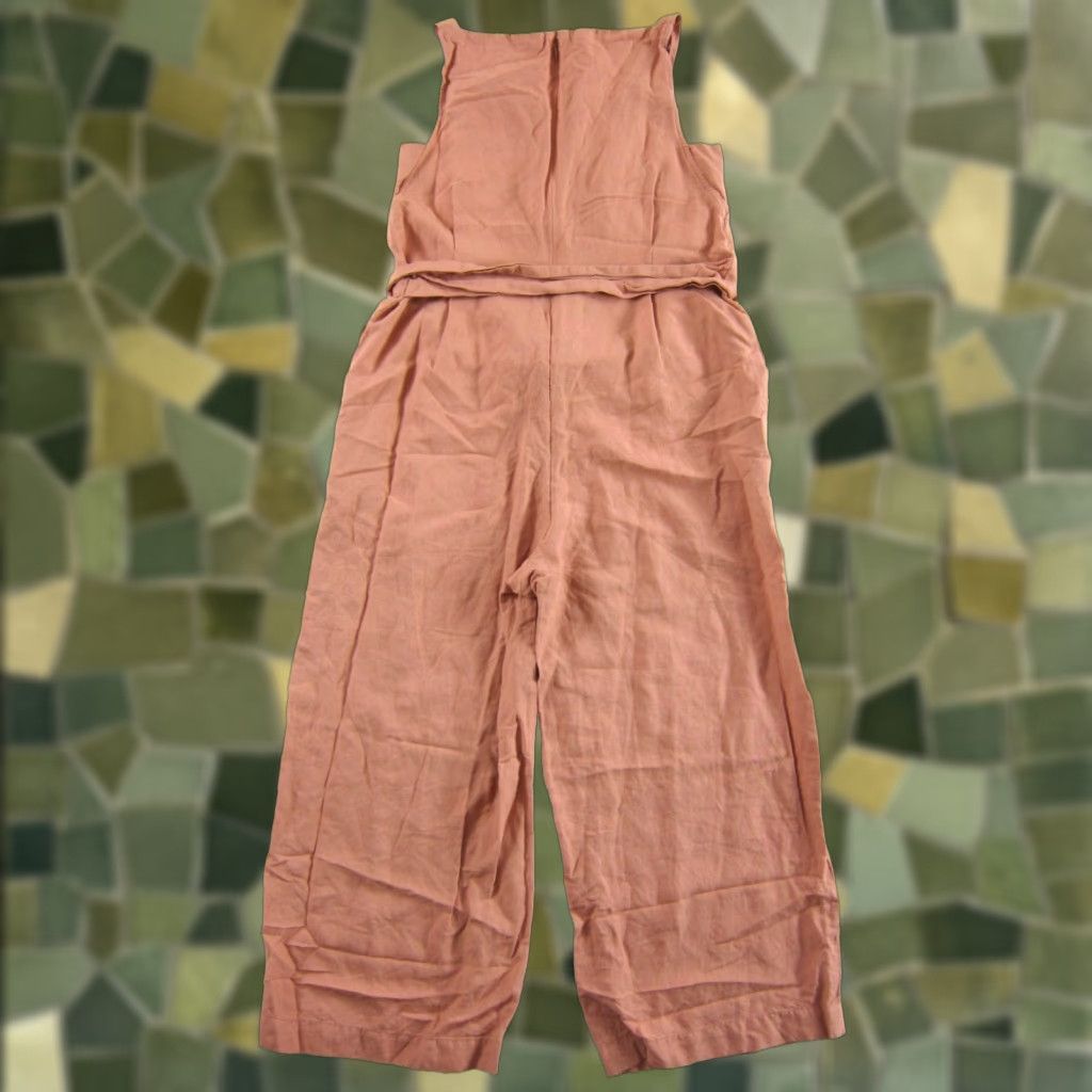 Uniqlo Uniqlo Pink Rayon Linen Pocket Wide Leg Jumper Romper Jumpsuit Women XS Size XS / US 0-2 / IT 36-38 - 1 Thumbnail