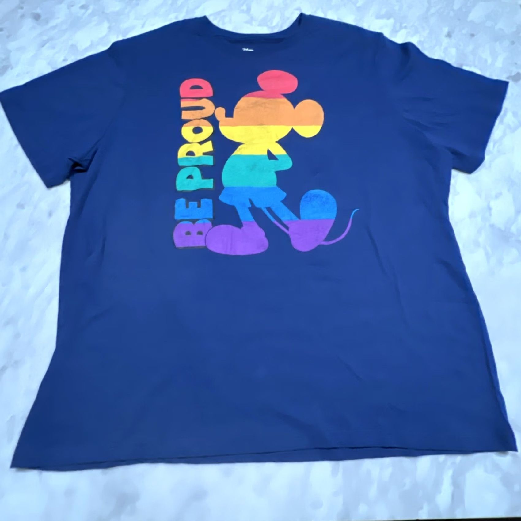 Disney Disney Pride Collection T Shirt Mens 3XL Mickey Mouse Be Proud Rainbow Tee Size US XXL / EU 58 / 5 - 3 Thumbnail