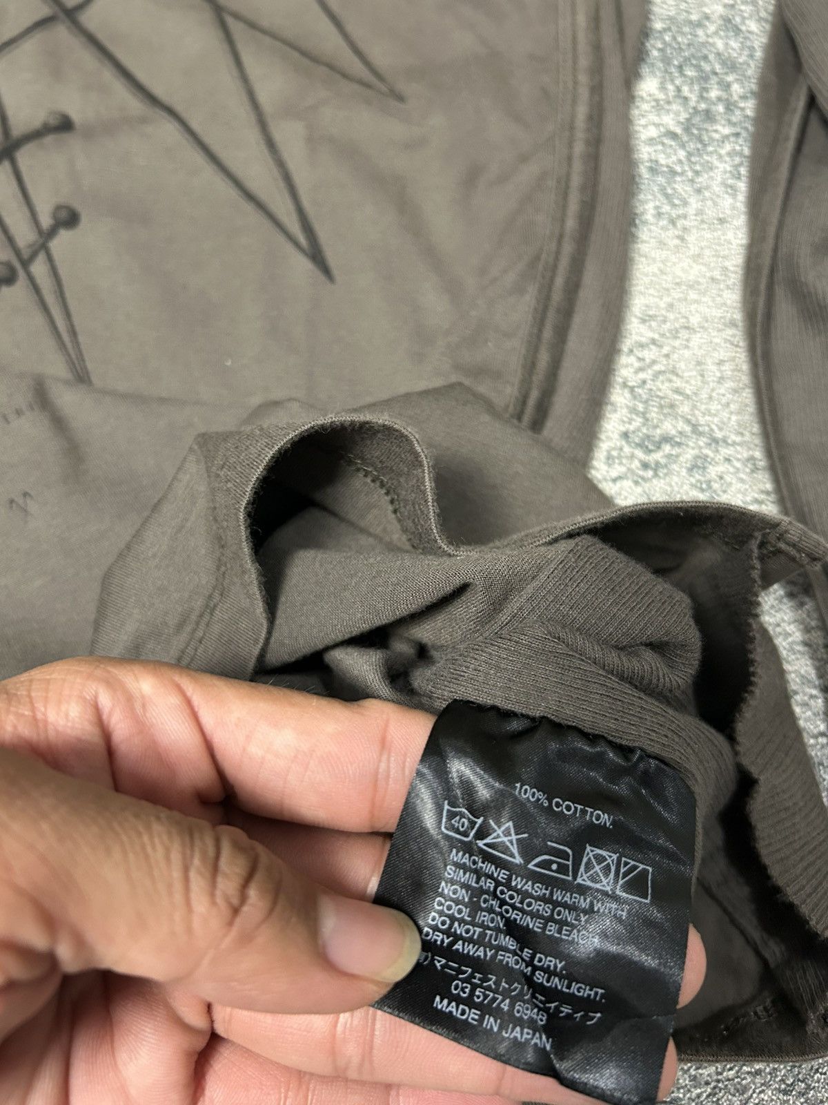 Japanese Brand HNBM JAPAN Freemasonry logo distressed longsleeve Size US M / EU 48-50 / 2 - 11 Thumbnail