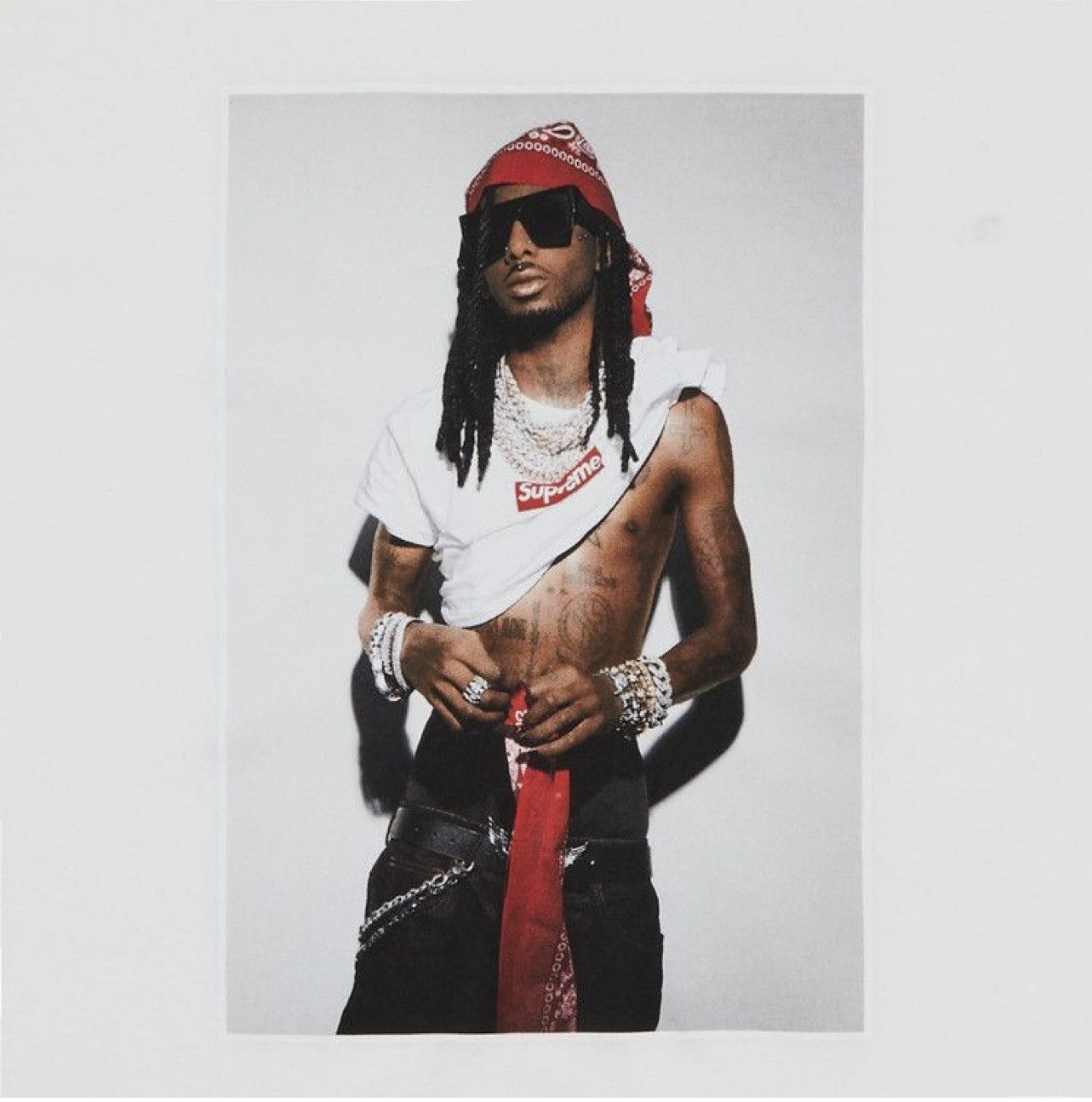 Supreme Supreme Playboi Carti tee white -size Large Size US L / EU 52-54 / 3 - 2 Thumbnail