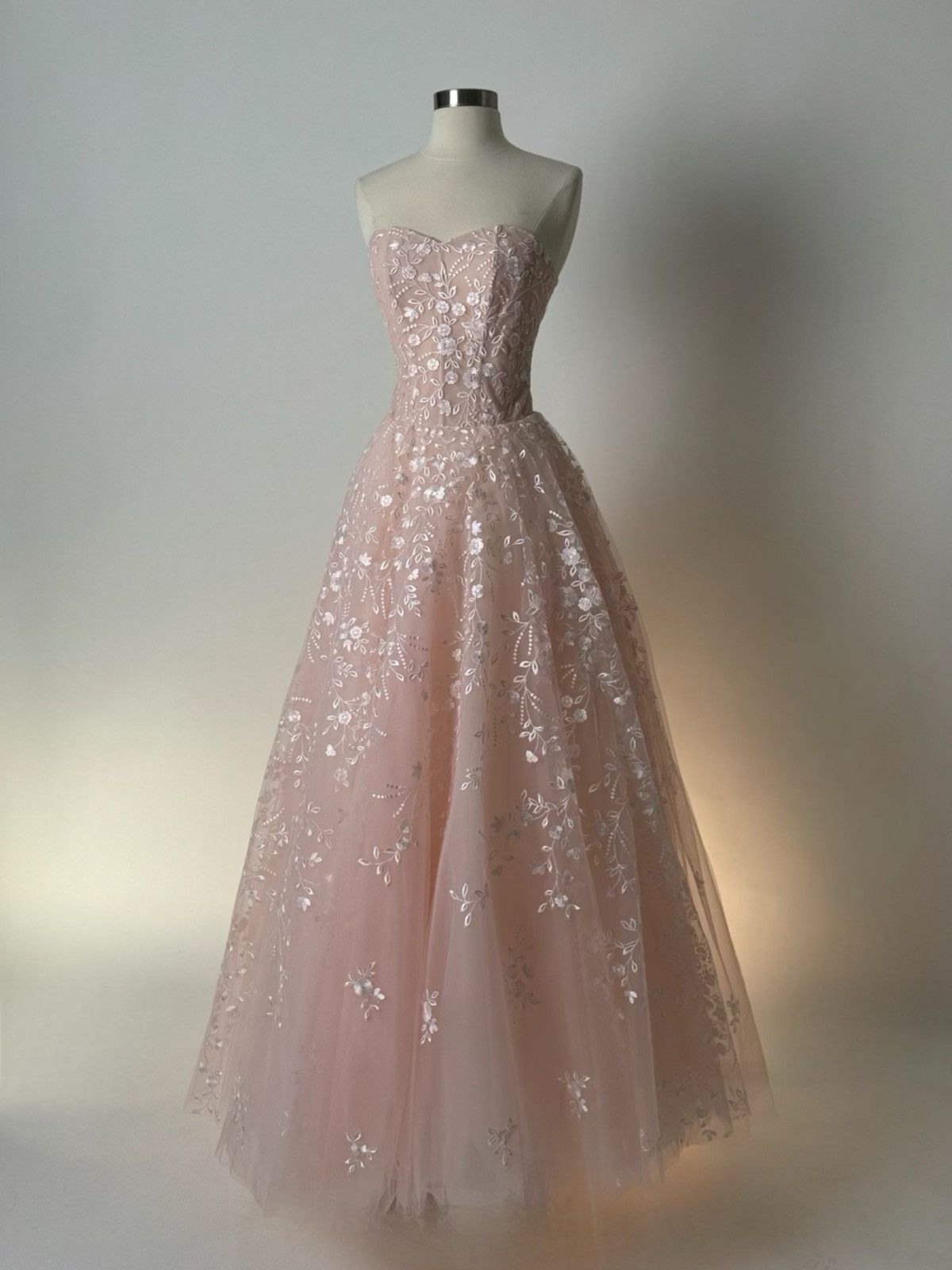 Other Preloved US 4 Anna Augusta Evening Maxi Dress in Pink Color | Grailed