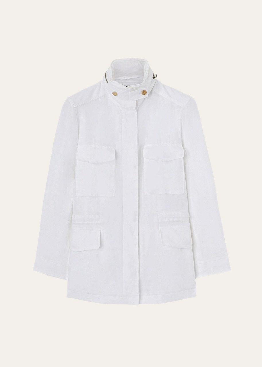 image of Loro Piana O1Srvl11E0424 Jacket In White, Women's (Size XS)