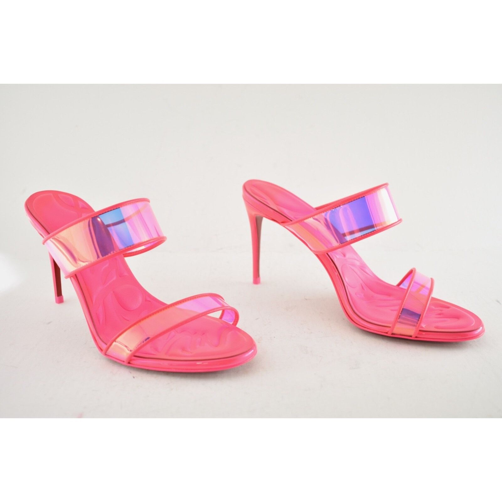 Christian Louboutin Christian Louboutin Just Loubi 85 Fluo Pink Backless Sandal Size US 7.5 / IT 37.5 - 4 Thumbnail