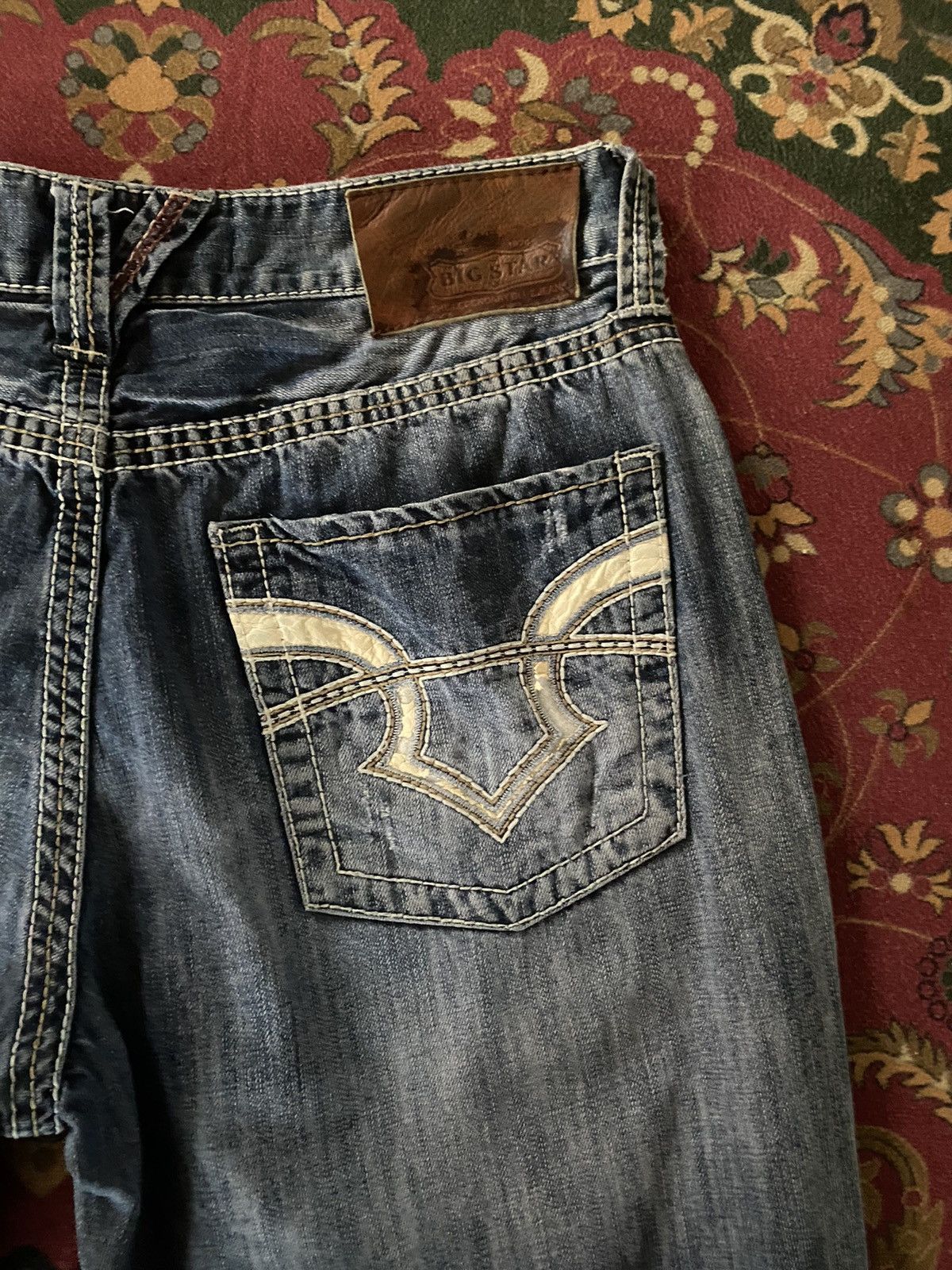 Affliction × Big Star × Vintage Vintage Big Star Distressed Bootcut Denim Size US 33 - 6 Thumbnail
