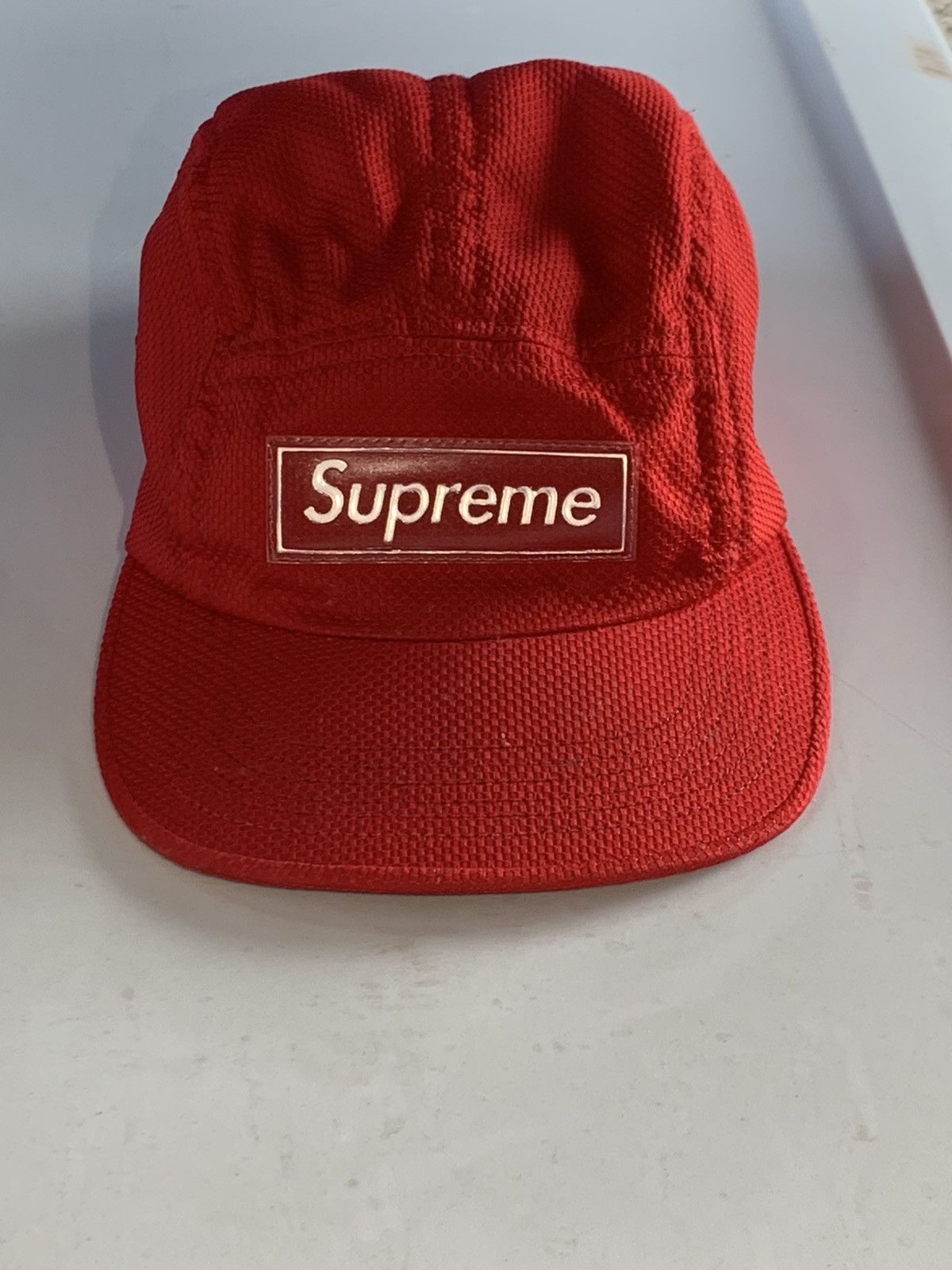 Supreme Supreme Nylon Pique Camp Cap Red Grailed