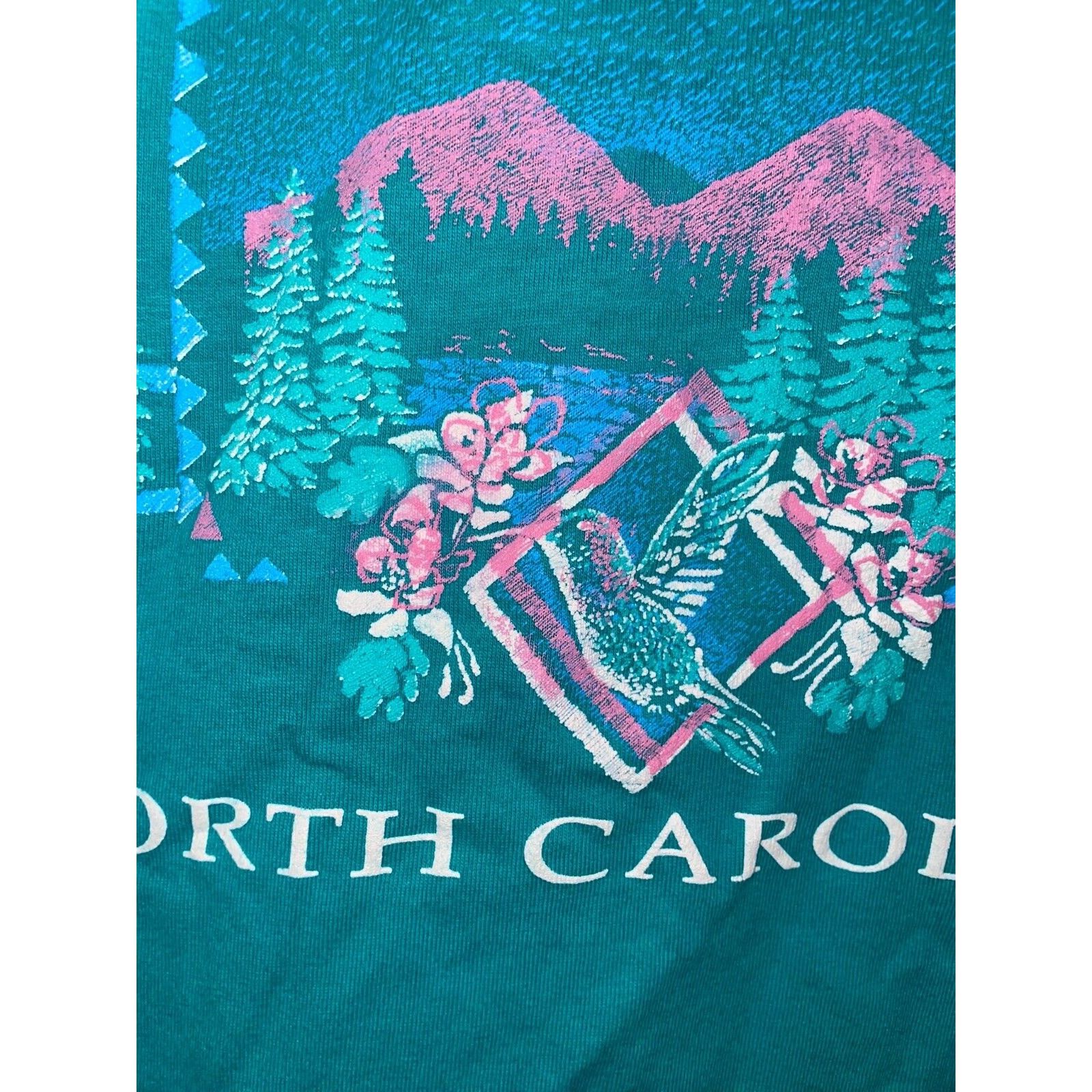 Jerzees Vintage Brevard North Carolina Shirt teal Tee VTG 90s Medium Size US M / EU 48-50 / 2 - 8 Thumbnail