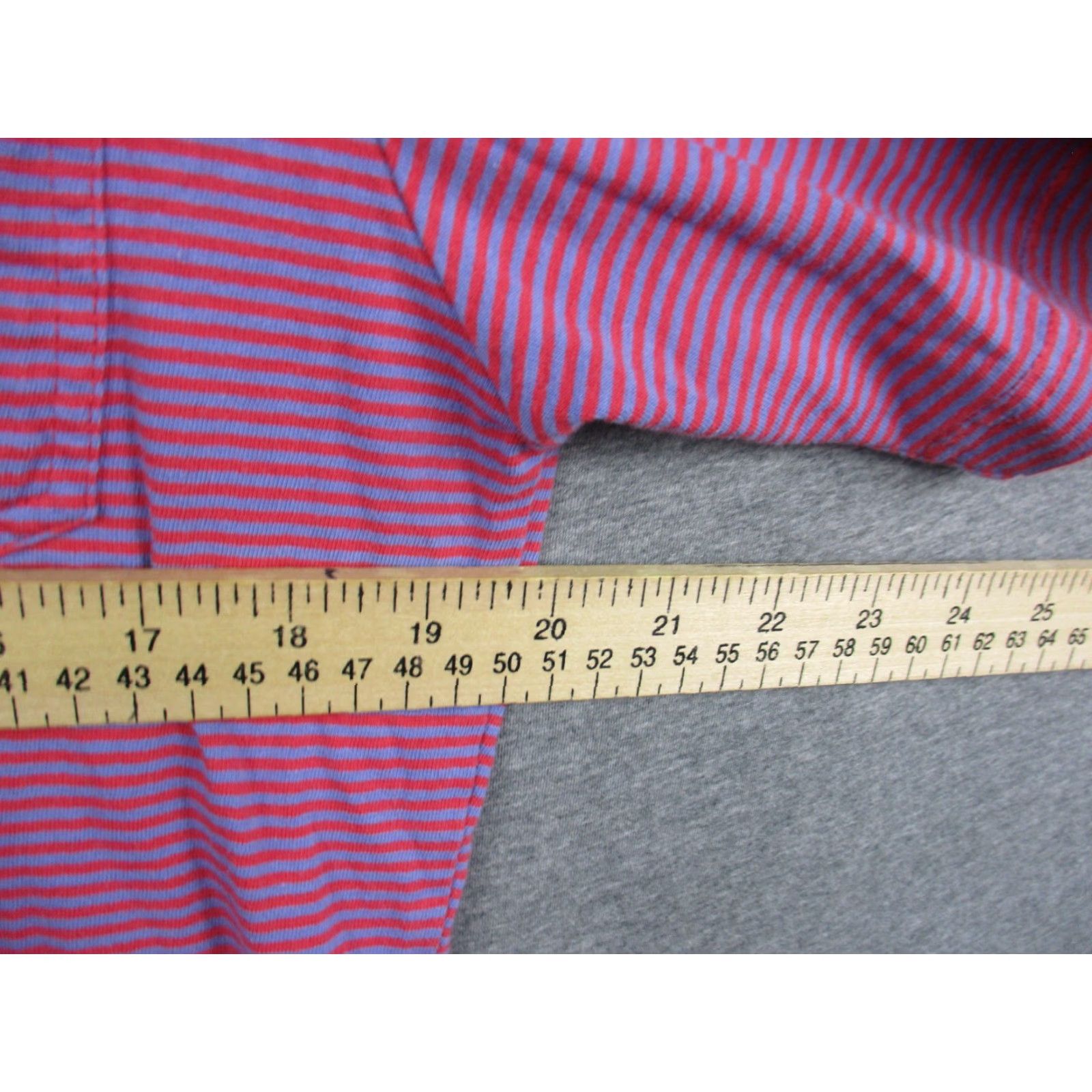 johnnie-O Johnnie-O West Coast Shirt Medium Mens Short Sleeve Striped Pocket Blue Pink Logo 100% Cotton Polo Size US M / EU 48-50 / 2 - 6 Thumbnail