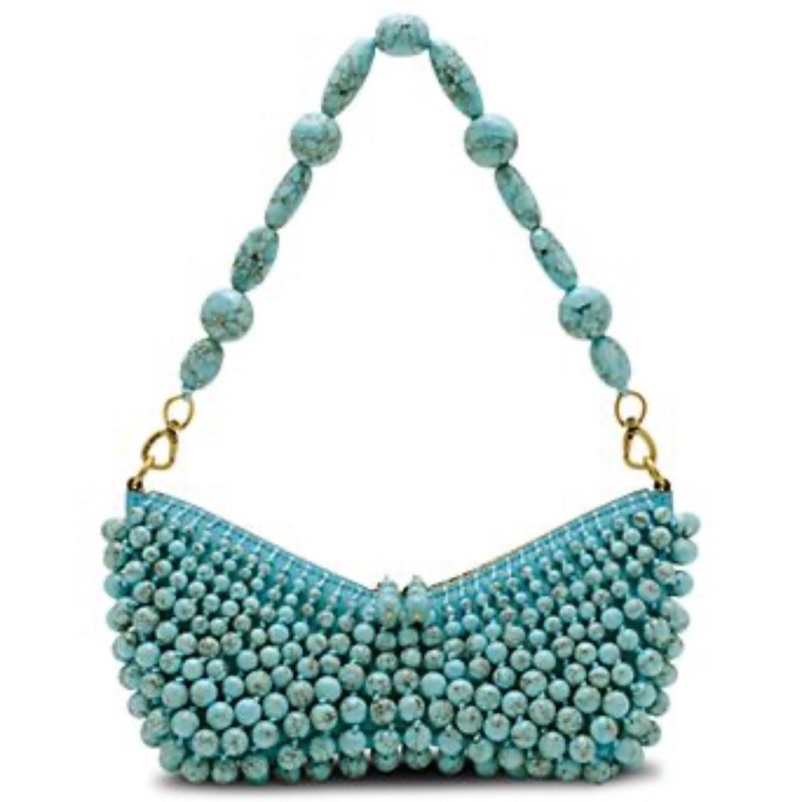 Cult Gaia cult gaia Turquoise Beaded Shoulder Bag-full inclusion Size ONE SIZE - 2 Thumbnail