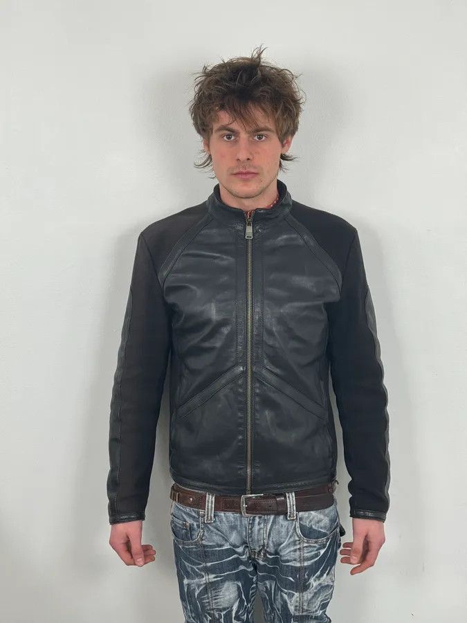 Dirk Bikkembergs 2000s Dirk Bikkembergs Hybird Leather Jacket Size US M / EU 48-50 / 2 - 2 Thumbnail