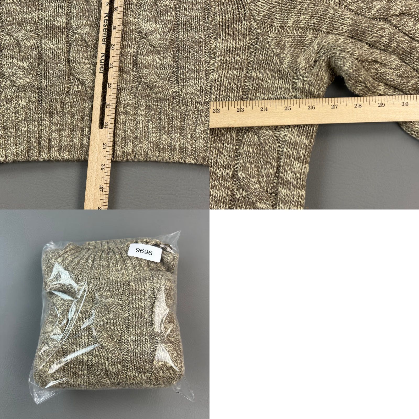 Polo Ralph Lauren Polo Ralph Lauren Sweater Mens XL Beige Cable Knit Button Neck Fisherman Casual Size US XL / EU 56 / 4 - 9 Thumbnail