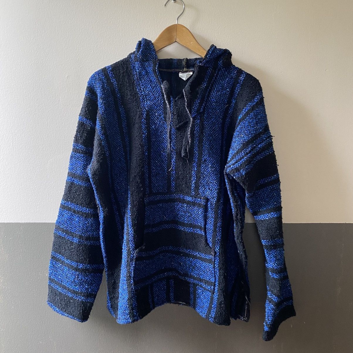Vintage Blue Striped Baja Hoodie Pullover Size US M / EU 48-50 / 2 - 1 Thumbnail