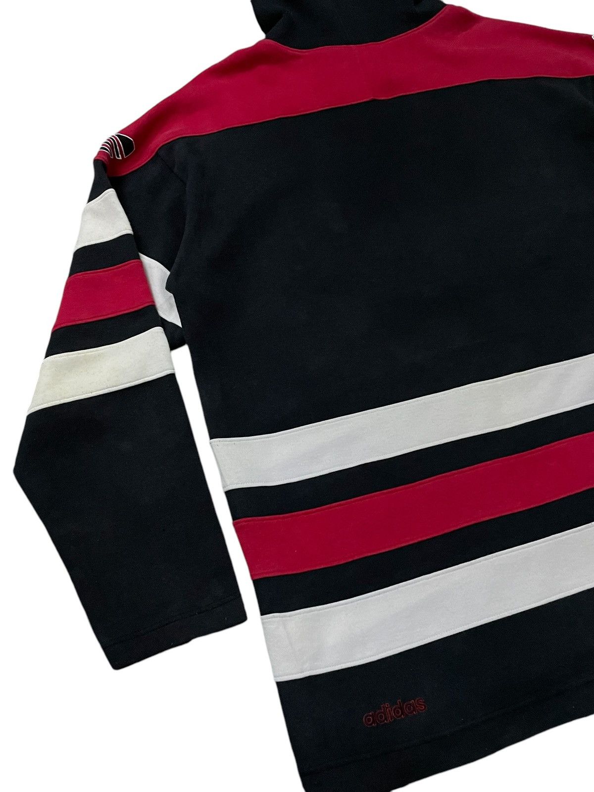 Adidas × RUN DMC × Vintage Vintage 80s Adidas Run Dmc Style Embroidered Jumper Hoodie Size US L / EU 52-54 / 3 - 10 Thumbnail