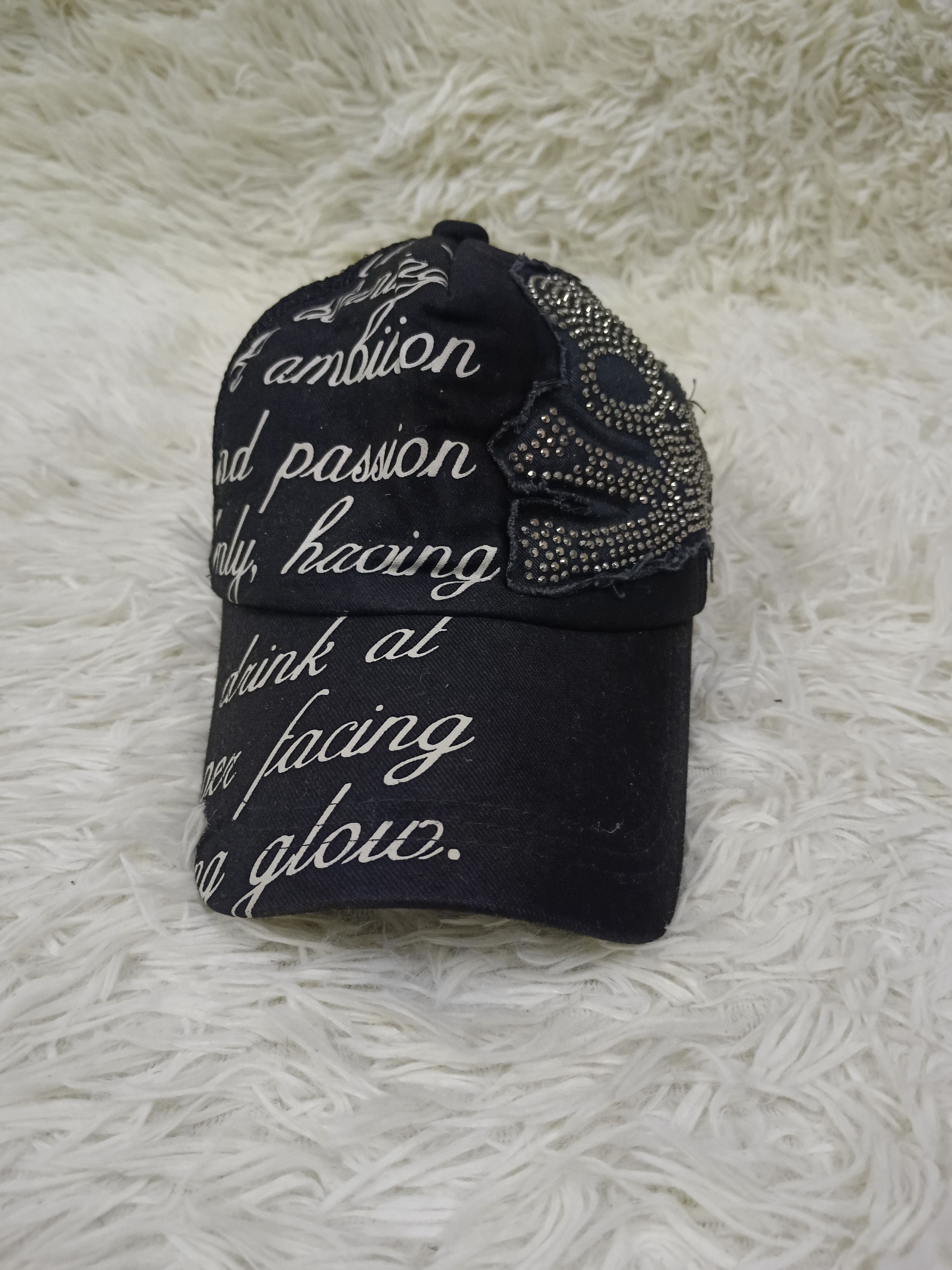 Japanese Brand BURNING AMBITION PASSION SKULL CROSSBONE HAT Size ONE SIZE - 3 Thumbnail