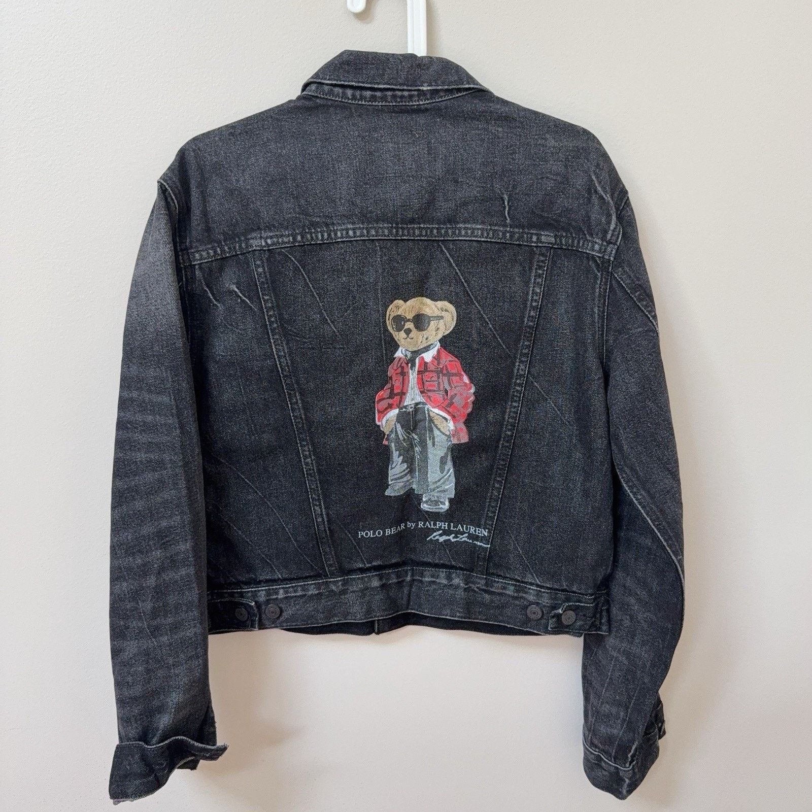 Ralph Lauren NWT POLO RALPH LAUREN Women Bear Black Denim Jean Jacket Size S / US 4 / IT 40 - 1 Thumbnail