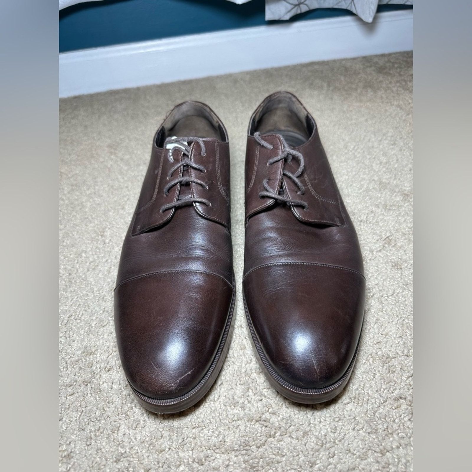 Cole Haan COLE HAAN Dress Shoes Brown Leather Oxfords Men's Sz 10 Size US 10 / EU 43 - 2 Thumbnail