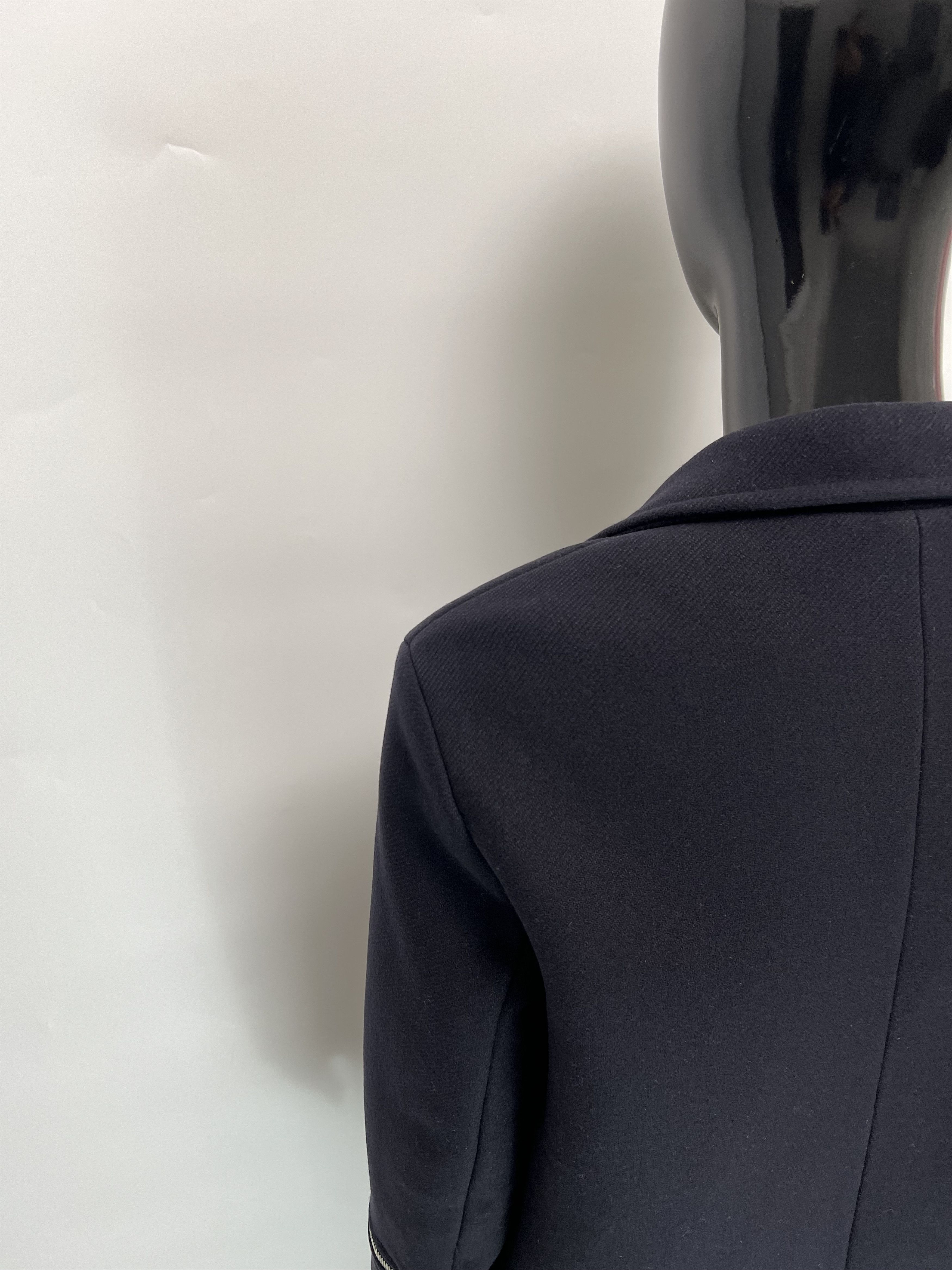 Sandro Sandro Navy Blue Wool Biker Jacket Size 38 Size M / US 6-8 / IT 42-44 - 11 Thumbnail
