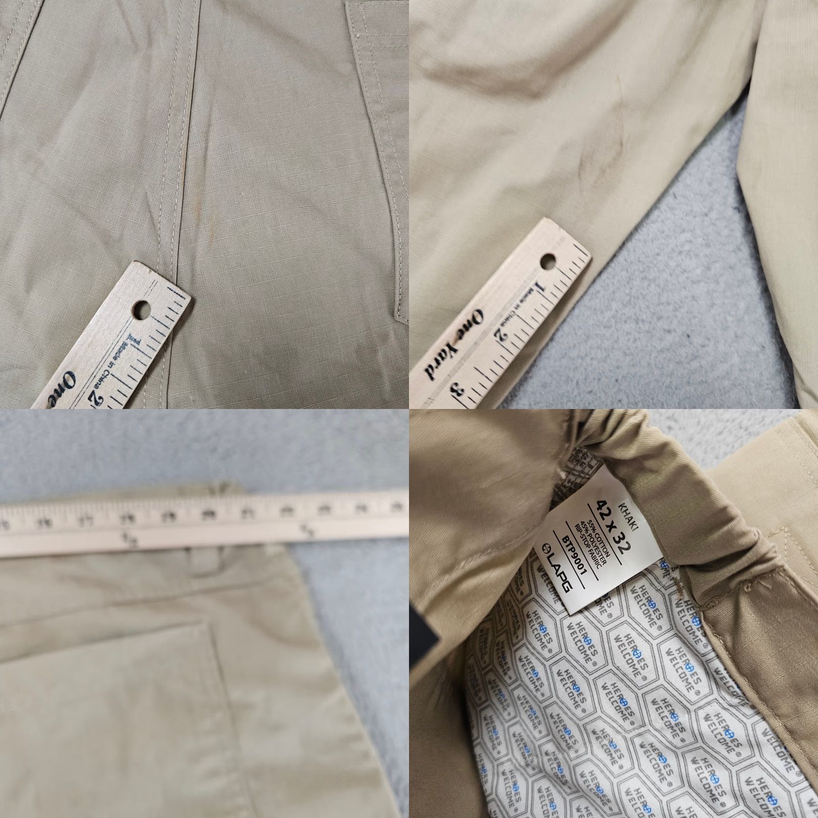 Vintage LA Police Gear Core Cargo Pant Tactical Mens 42x32 Khaki Ripstop BTP9001 Pants Size US 42 / EU 58 - 8 Thumbnail