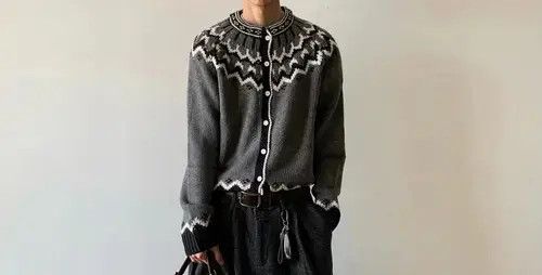 Aran Isles Knitwear Stylish Gray Knit Cardigan with Traditional Pattern Size US L / EU 52-54 / 3 - 2 Thumbnail