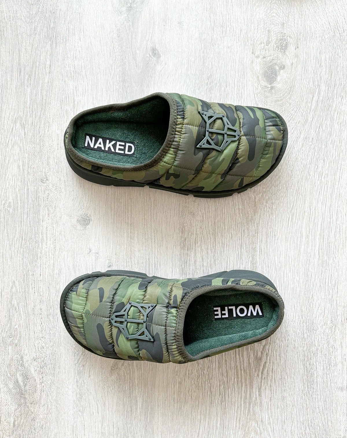 NAKED WOLFE NAKED WOLFE Montana Green Army Camp Padded Sandals Slide Size US 7 / EU 40 - 3 Thumbnail