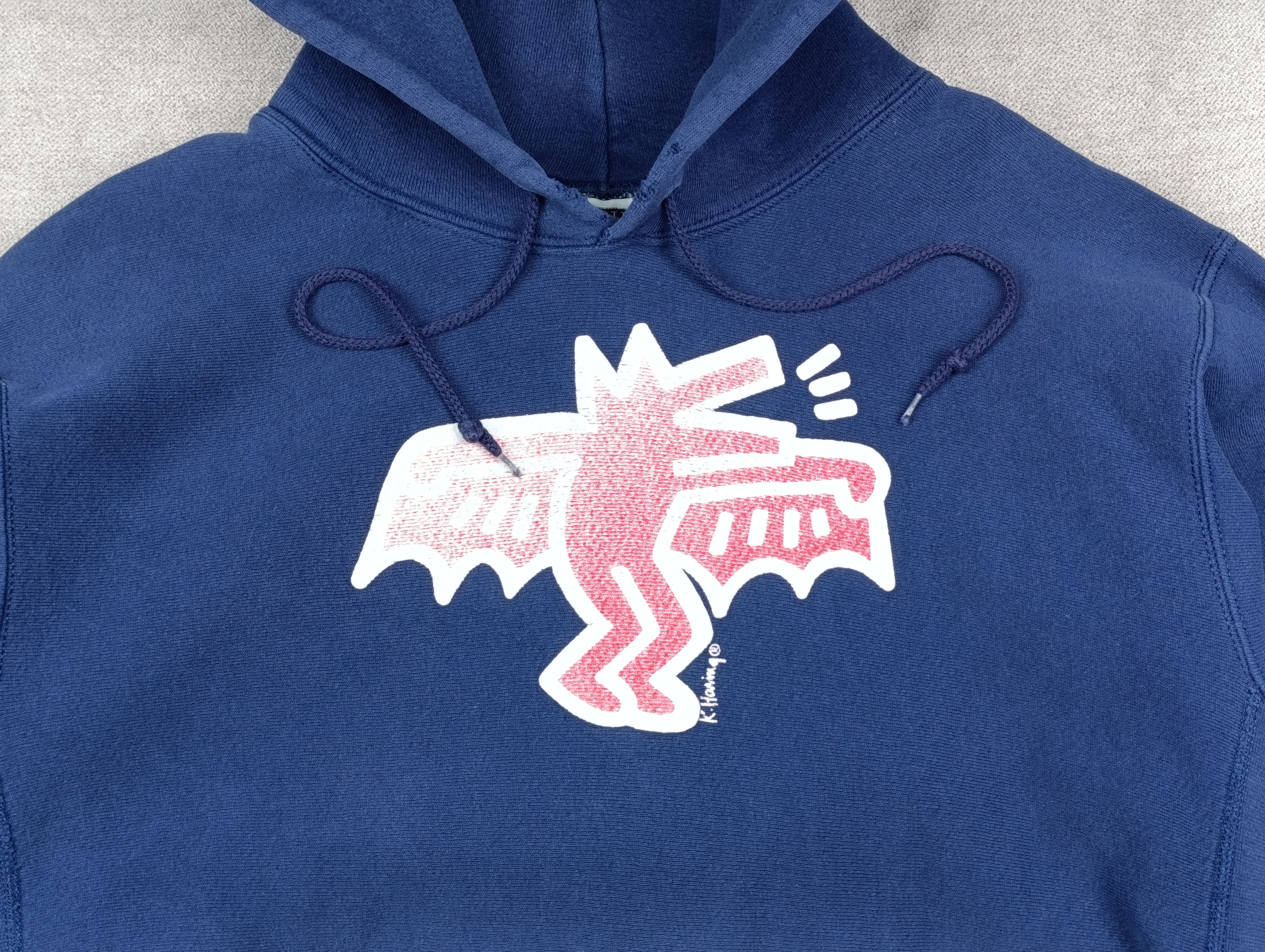 Keith Haring VINTAGE LEE JEANS KEITH HARING HOODIE BAT DOG MADE IN USA Size US L / EU 52-54 / 3 - 4 Thumbnail