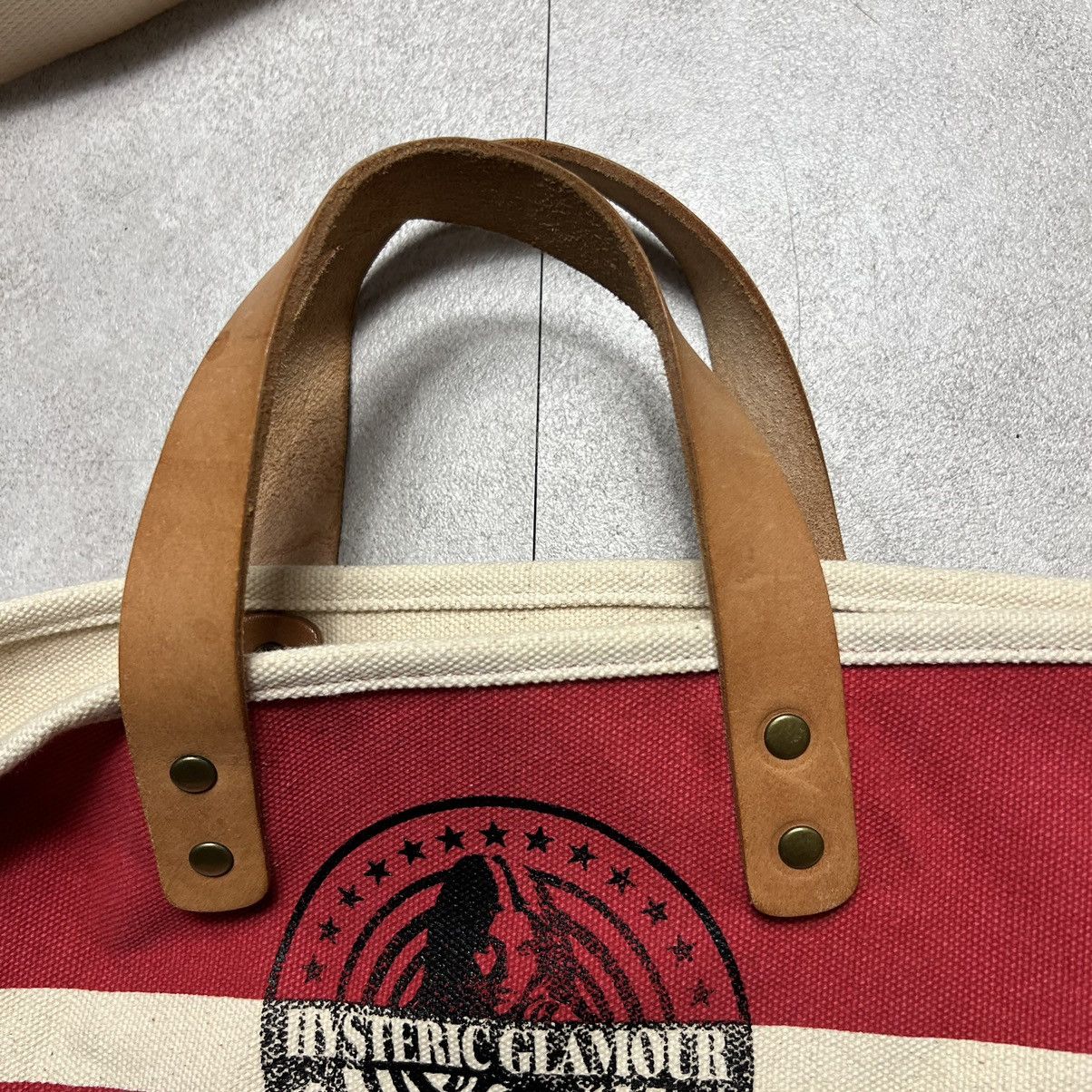 Hysteric Glamour Hysteric Glamour Canvas Stripe Leather Hand Bag Size ONE SIZE - 4 Thumbnail