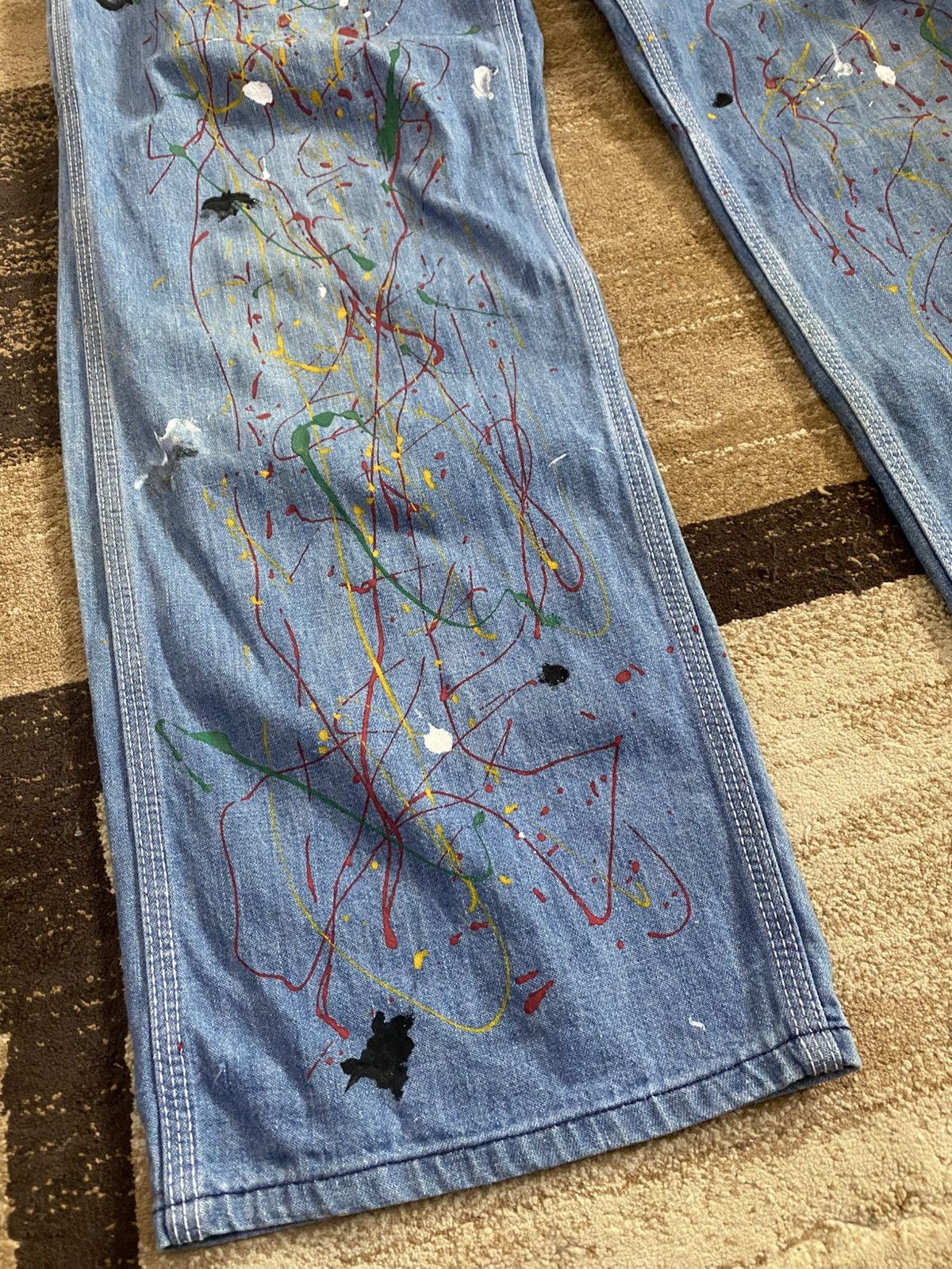 If Six Was Nine × Lee × Vintage Vintage Lee Paint Splatter Carpenter Denim Size US 34 / EU 50 - 7 Thumbnail