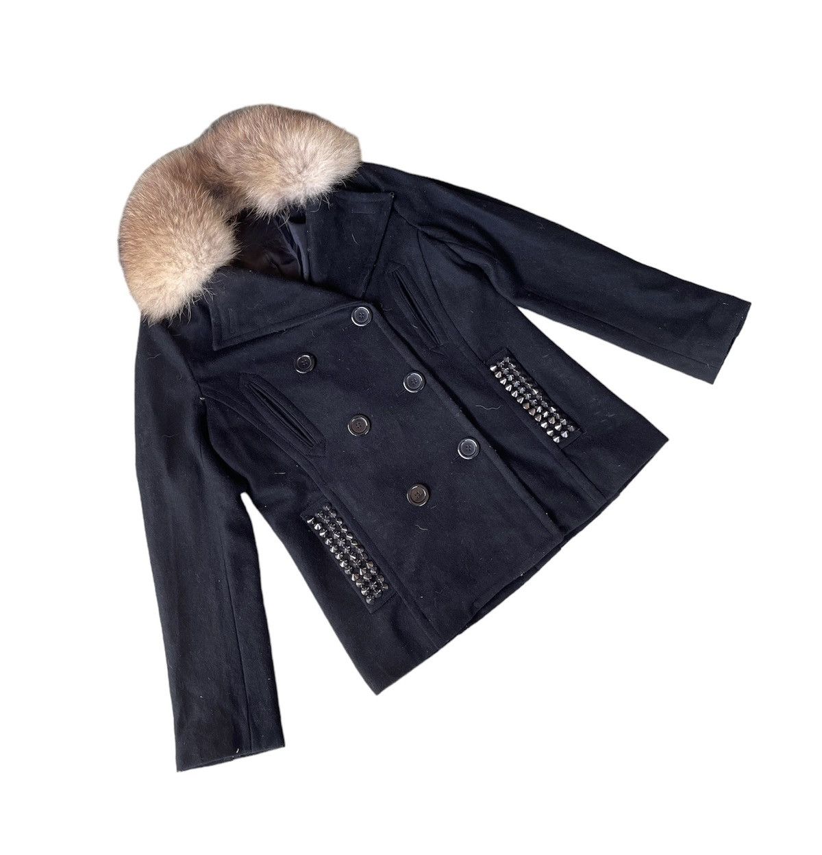 If Six Was Nine Glad News Wool Peacoat Jacket If Six Was Nine Style Size S / US 4 / IT 40 - 6 Thumbnail