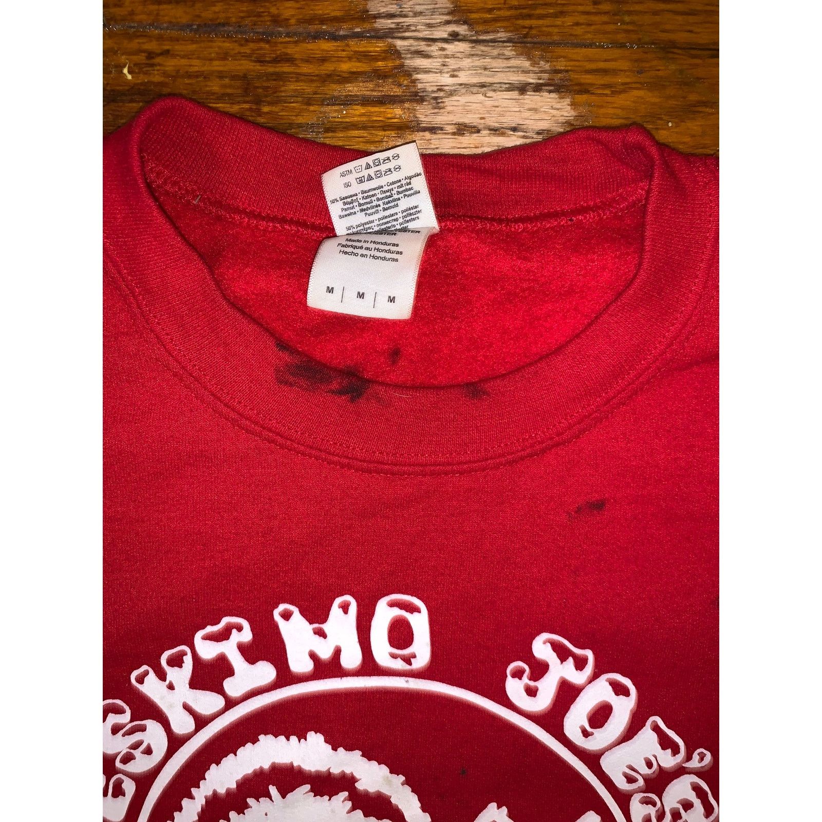 Gildan Vintage Eskimo Joes Sweatshirt Red M Stillwater OK Crewneck Size US M / EU 48-50 / 2 - 5 Thumbnail