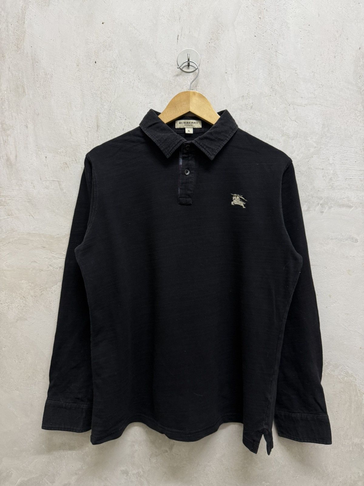Burberry Burberry Long Sleeve Polo Tees Size US XL / EU 56 / 4 - 1 Thumbnail