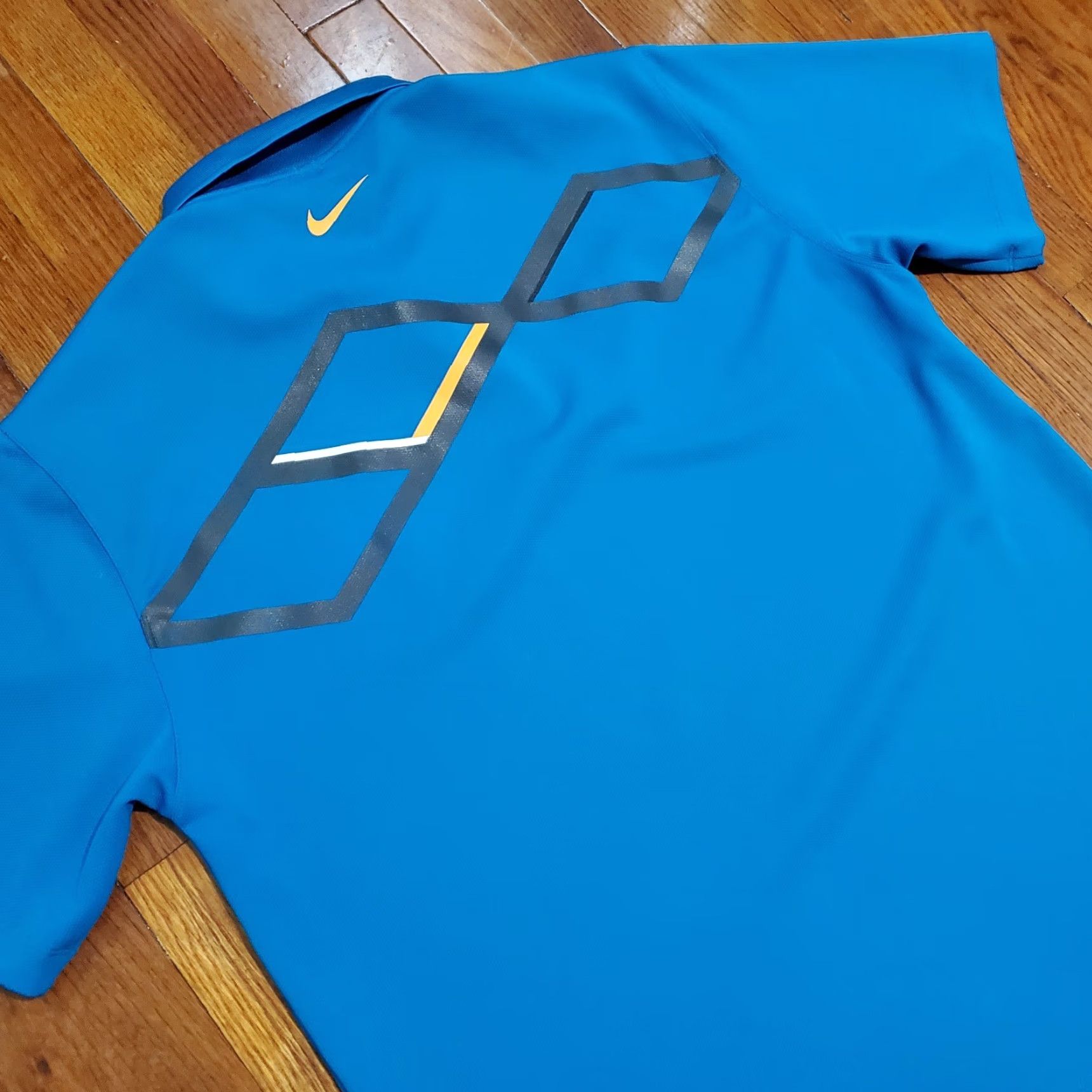 Nike Nike Shirt Golf Dri Fit Size L Blue Polo Graphic Print 416593 Sports Stretch Size US L / EU 52-54 / 3 - 7 Thumbnail