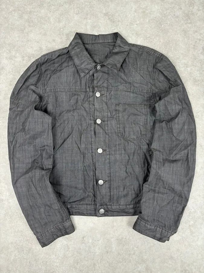 Jil Sander 2000s Jil Sander Grey Boxy Cut Denim Jacket Size US M / EU 48-50 / 2 - 1 Thumbnail