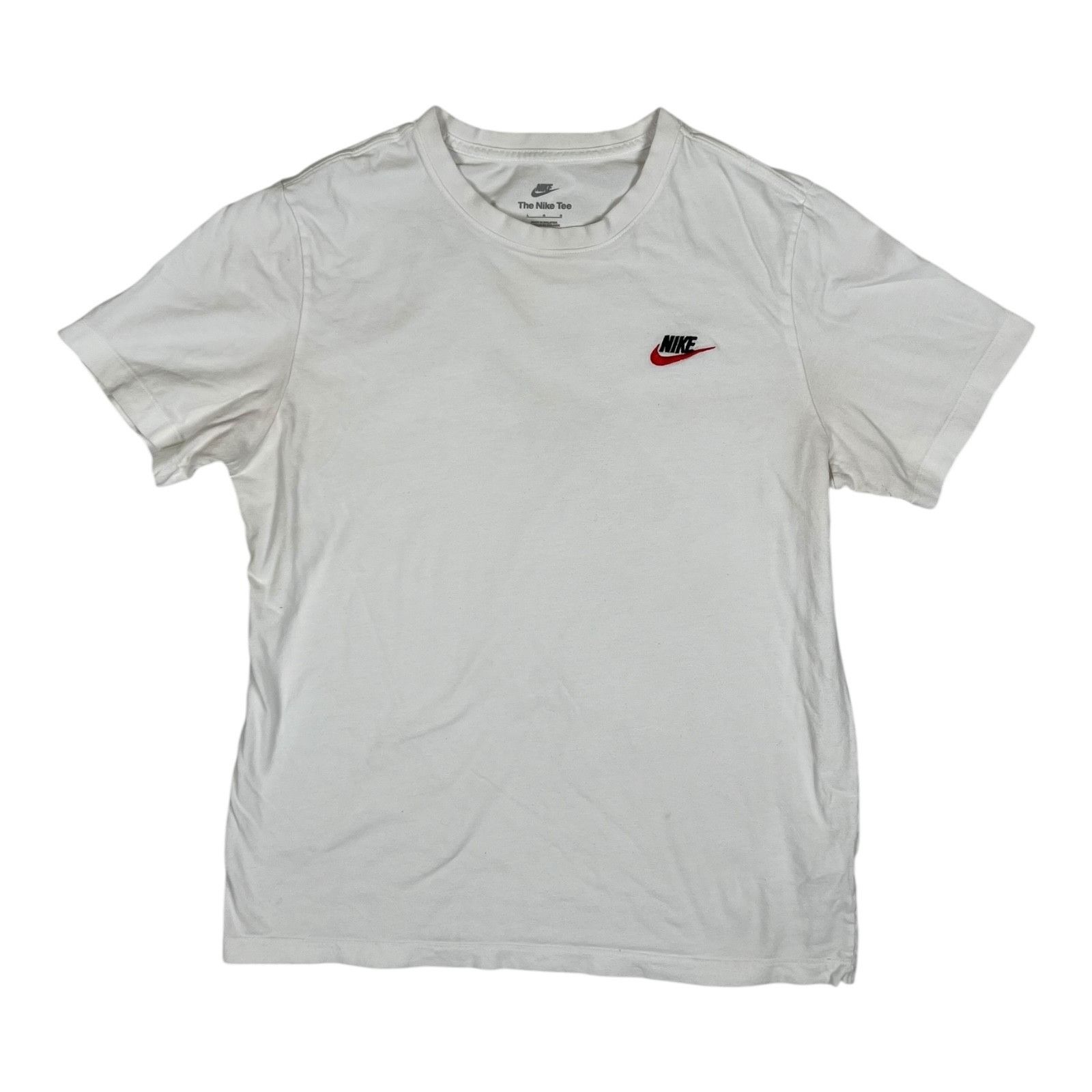 Nike Nike Sportswear Club T-Shirt White Embroidered Logo Swooh Si Size US L / EU 52-54 / 3 - 1 Thumbnail