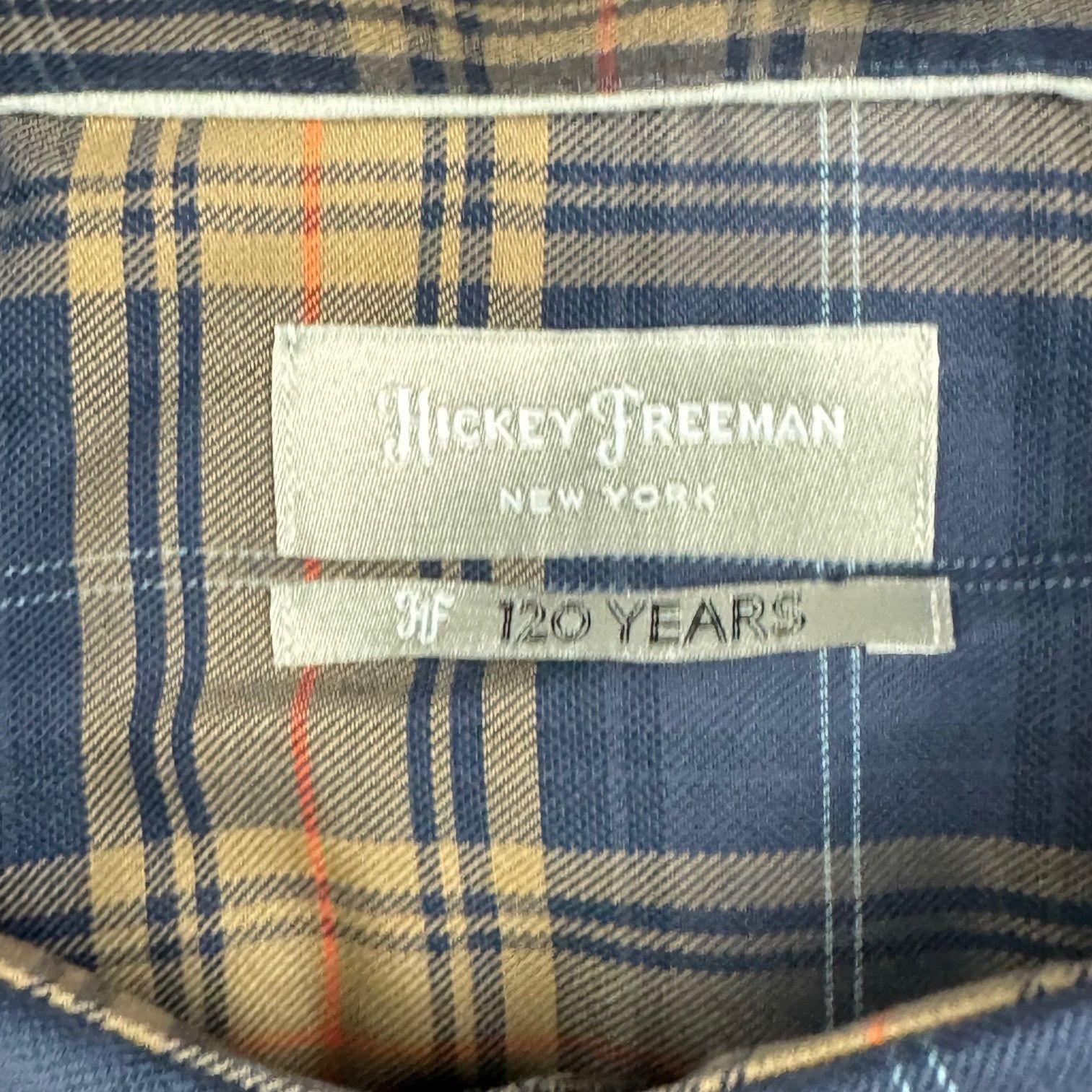 Hickey Freeman NEW Hickey Freeman Men's Flannel Button Flannel Shirt Blue/ Size US L / EU 52-54 / 3 - 6 Thumbnail