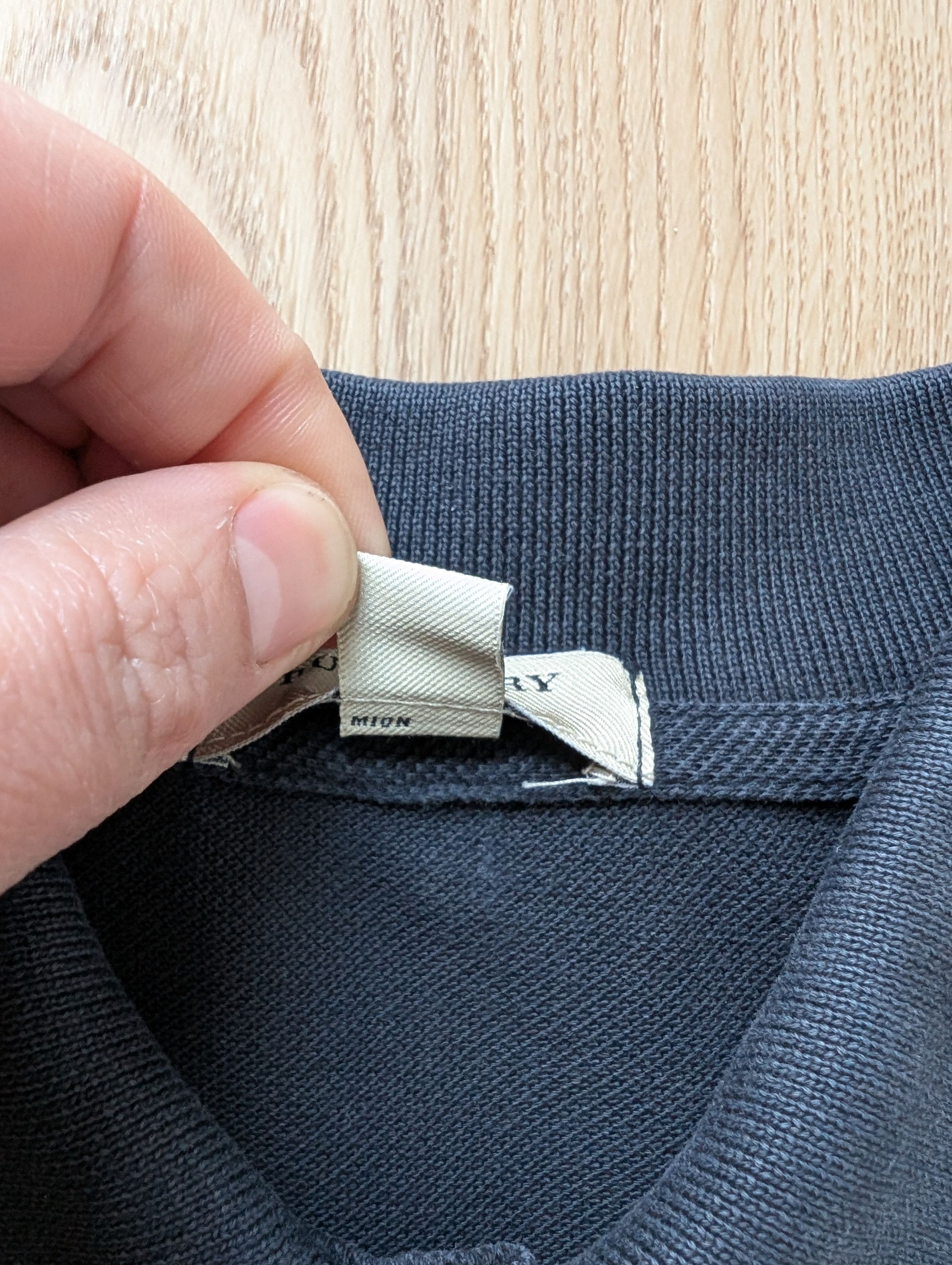 Burberry Burberry London Long Sleeve Polo Shirt Navy Cotton Size US M / EU 48-50 / 2 - 4 Thumbnail