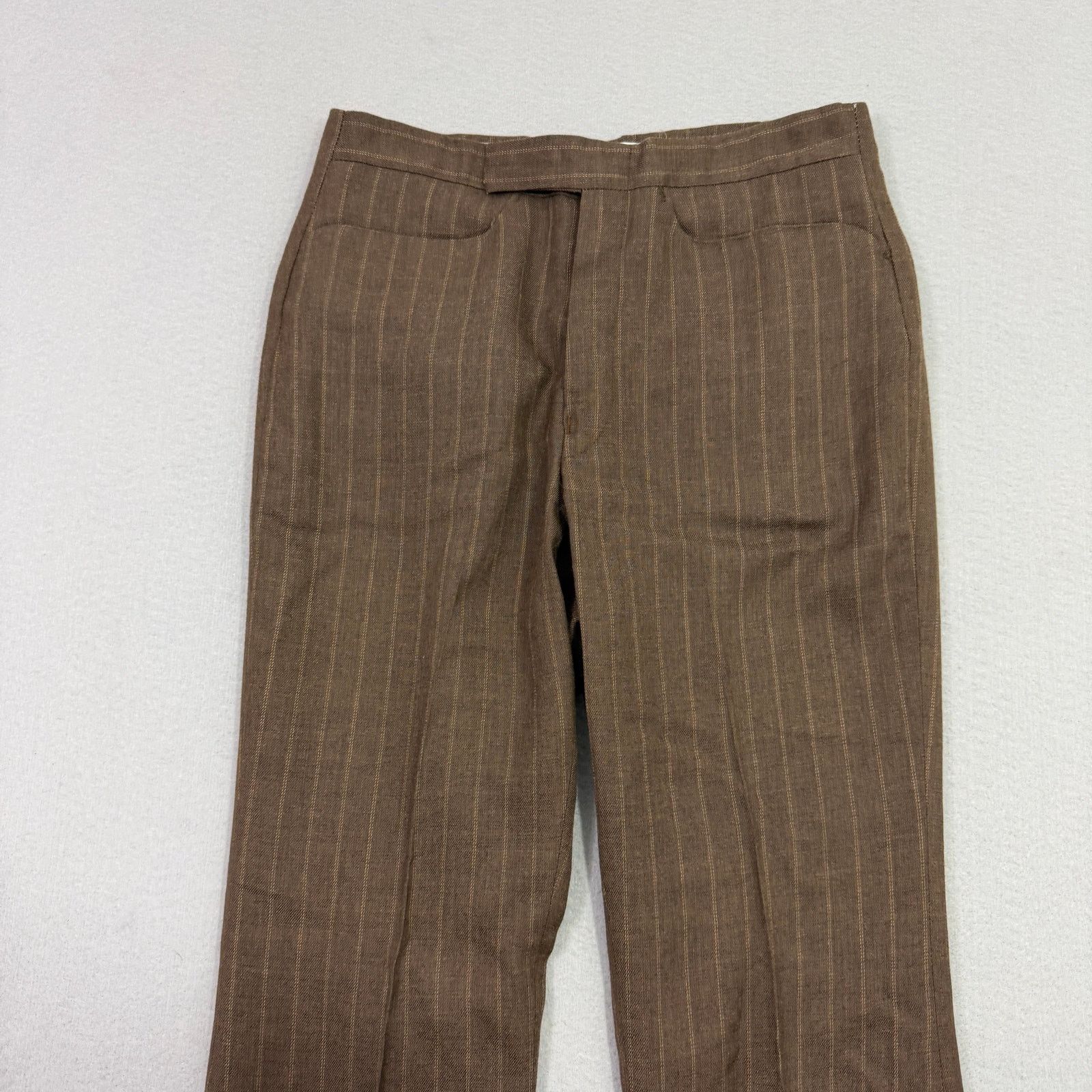 Vintage Vintage A1 Kotzin Action Slacks Pants 28x28 Brown Striped Size US 28 / EU 44 - 2 Thumbnail