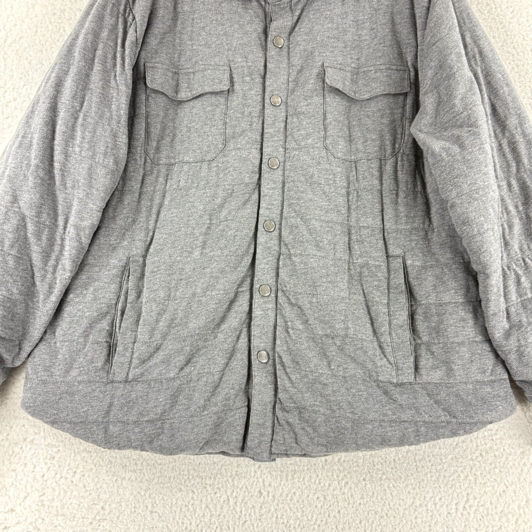 Peter Millar Peter Millar Quilted Jacket Mens Size XXL Gray Snap Button Long Sleeve Collared Size US XXL / EU 58 / 5 - 5 Thumbnail