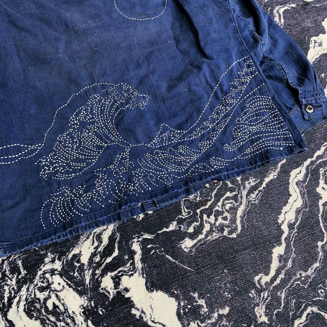 Vintage Vintage 1989 Indigo Work Jacket Sashiko Style Size US M / EU 48-50 / 2 - 4 Thumbnail