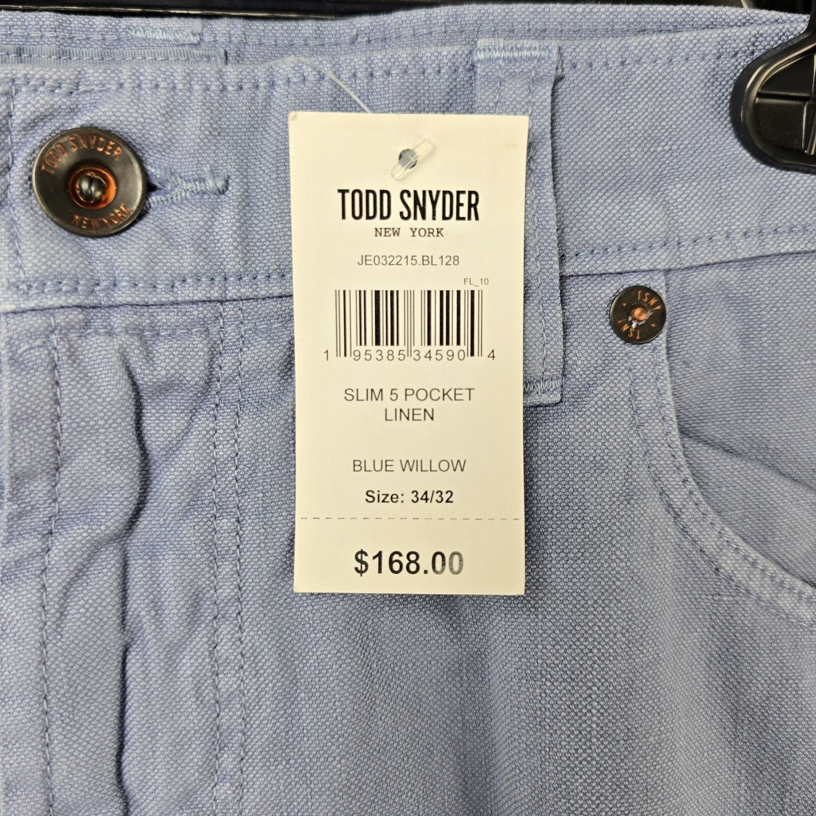 Todd Snyder Todd Snyder Slim Fit Stetch 5 Pocket Linen Pants 34x32 Size US 34 / EU 50 - 4 Thumbnail
