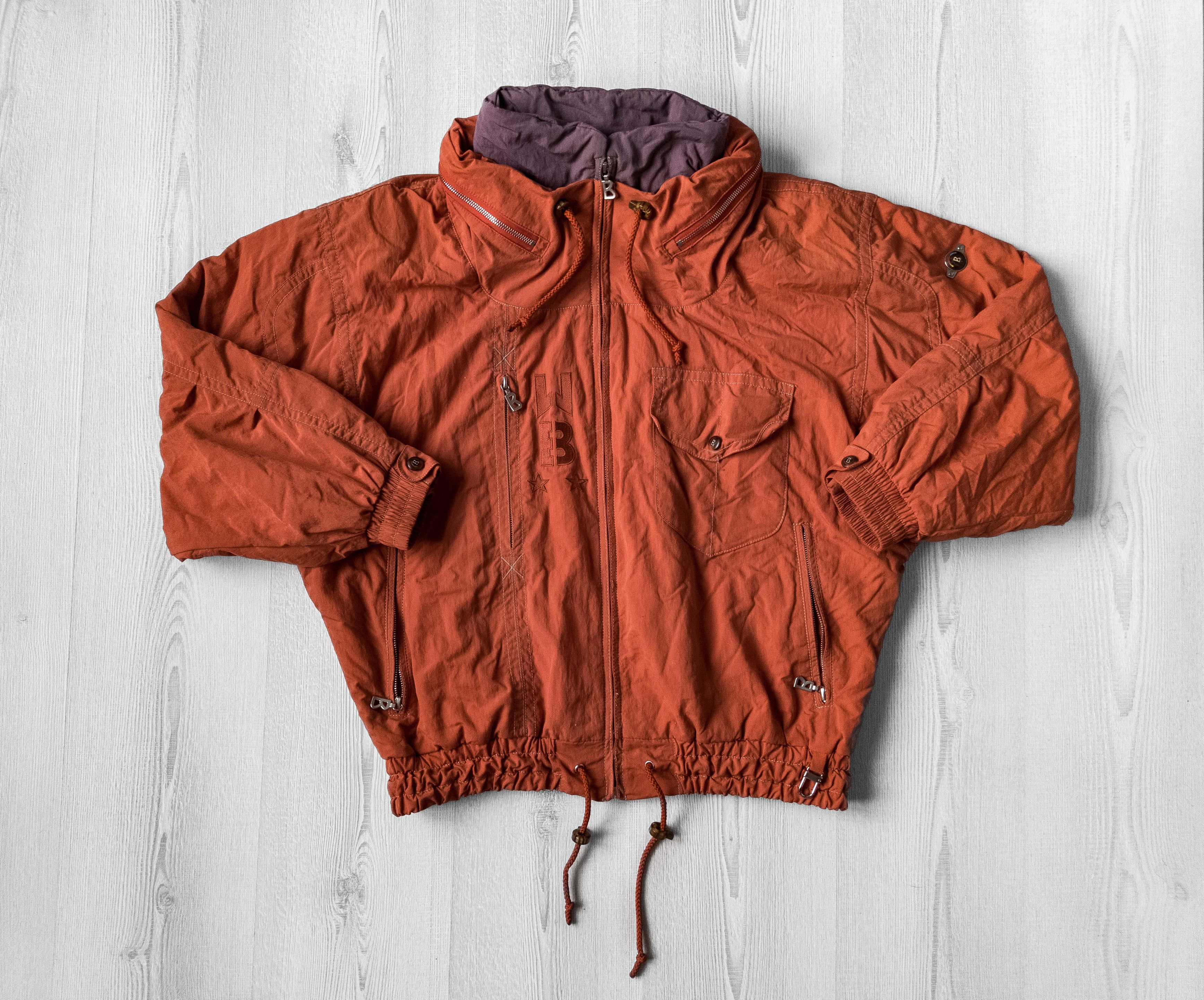 image of Bogner Vintage Man Oversized Hooded Jacket Like An Astronaut in Orange, Men's (Size Small)