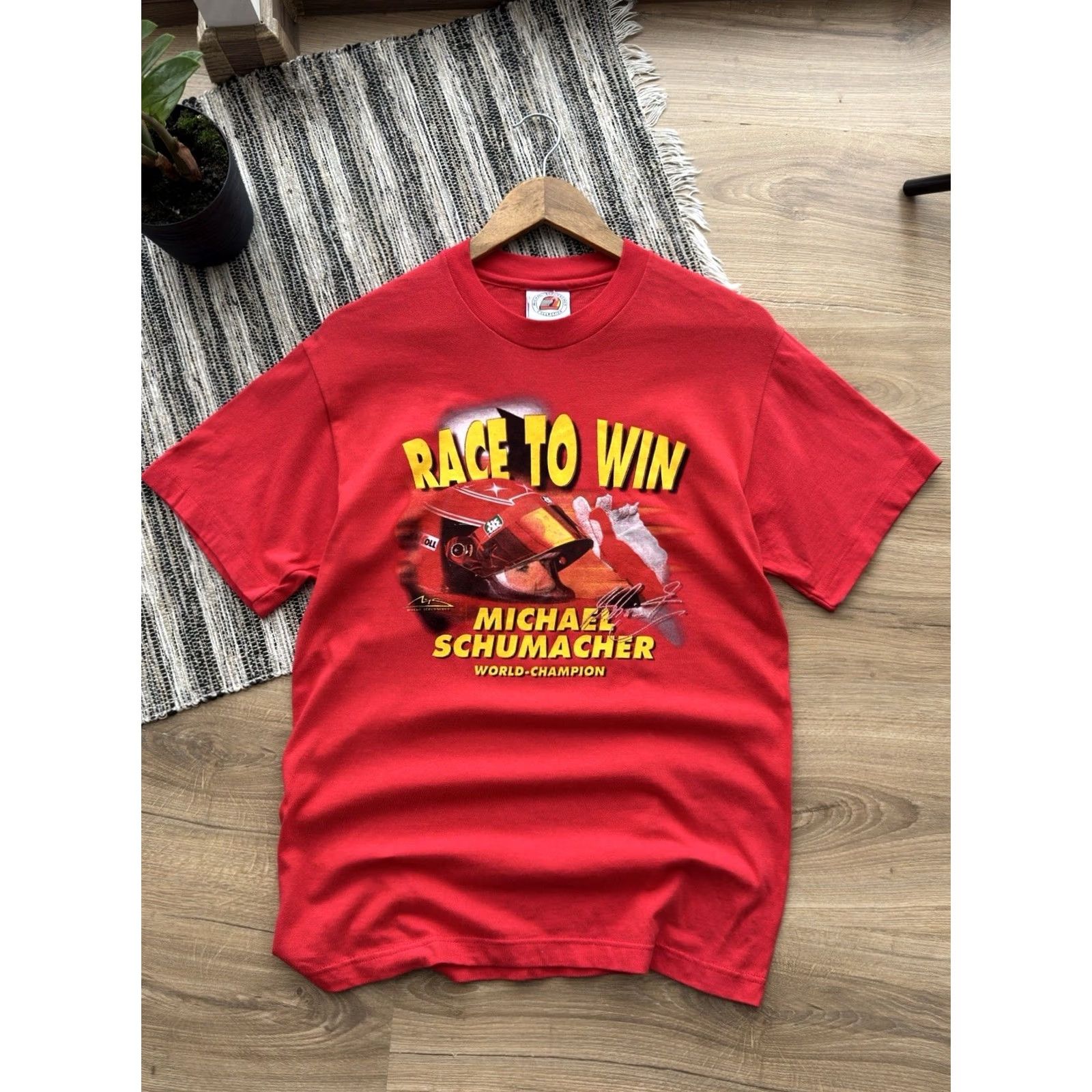 Vintage VINTAGE Michael Schumacher Race To Win Racing T-Shirt Red M Mens Size US M / EU 48-50 / 2 - 3 Thumbnail