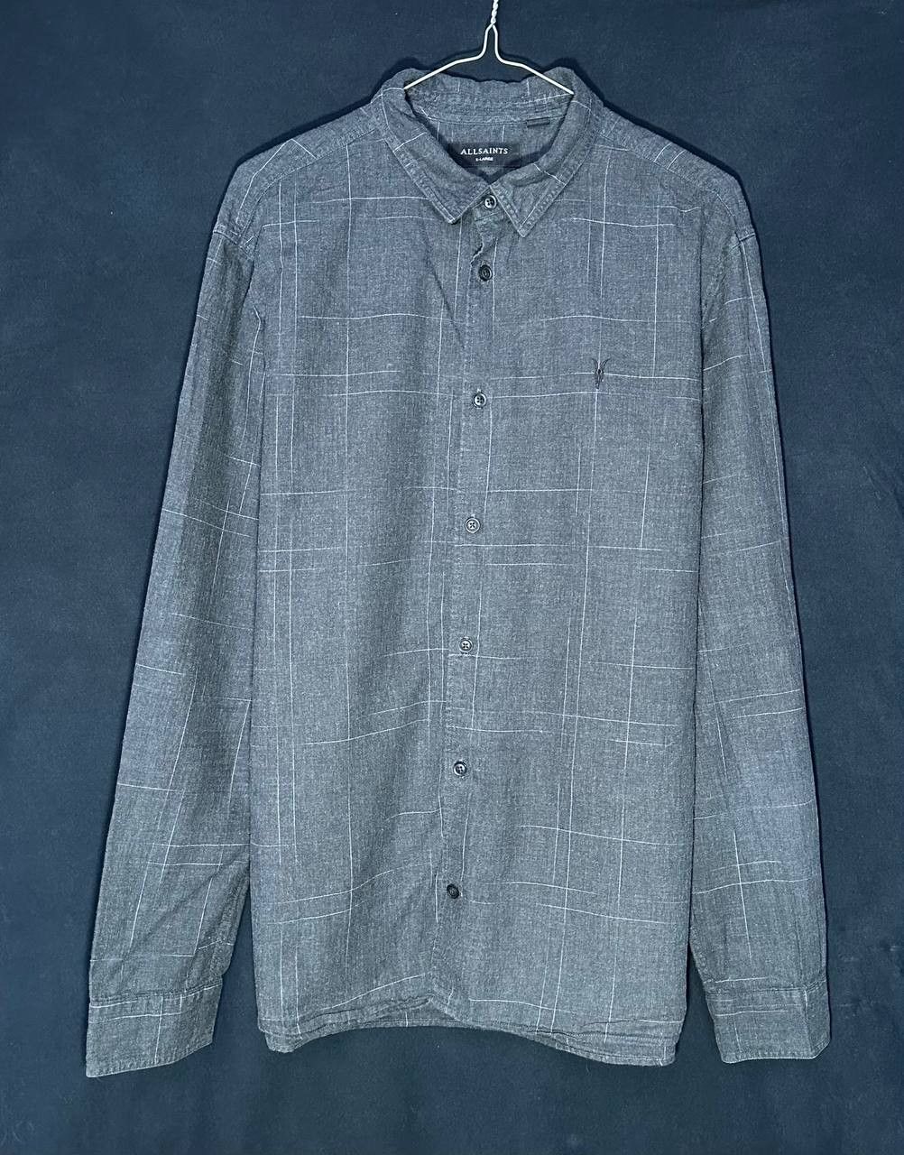 Allsaints Allsaints dark plaid shirt buttons cotton Size US XL / EU 56 / 4 - 1 Thumbnail
