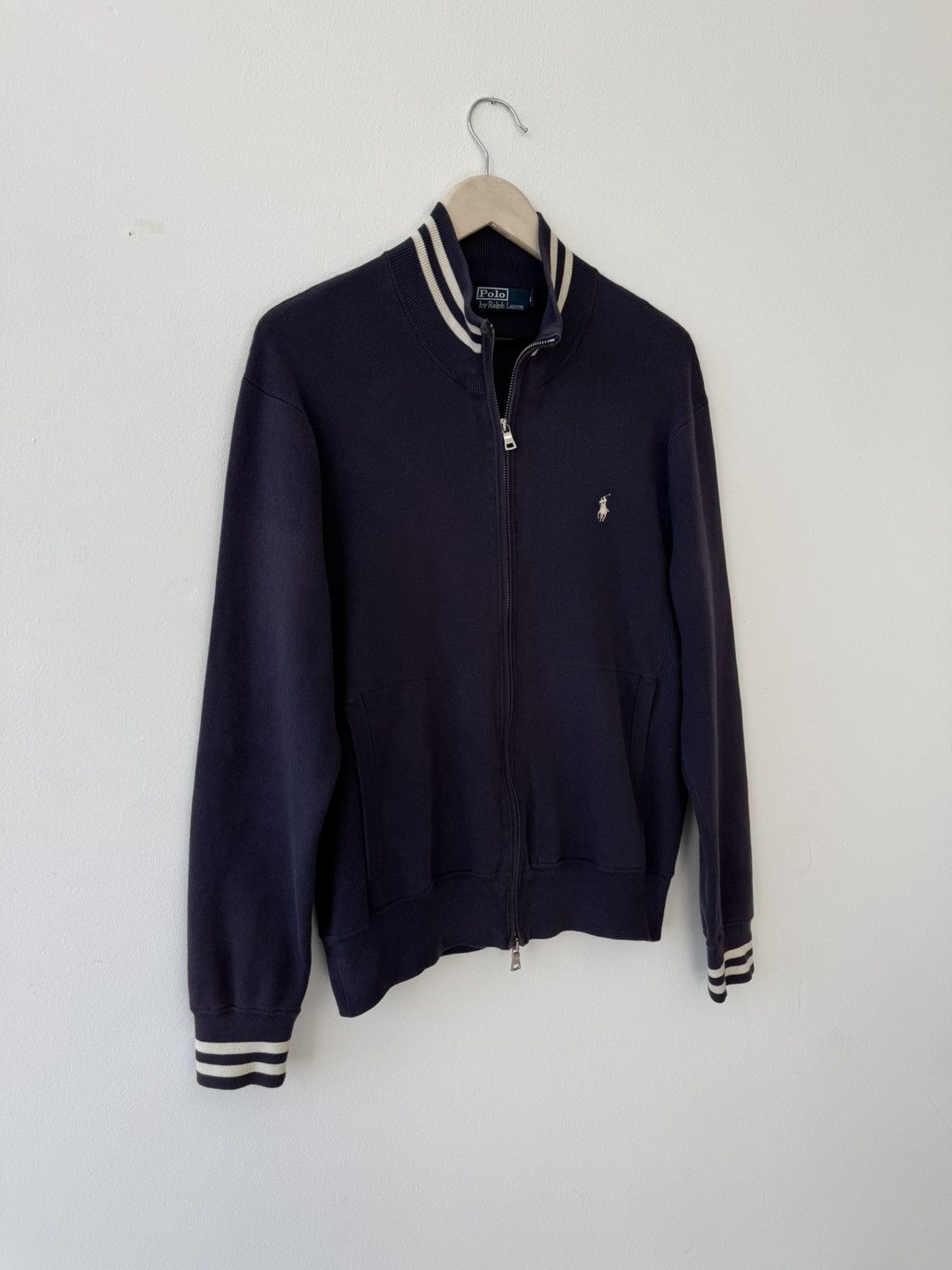 Polo Ralph Lauren Polo Ralph Lauren Vintage Full Zip Cotton Knit Sweater Navy Size US M / EU 48-50 / 2 - 3 Thumbnail